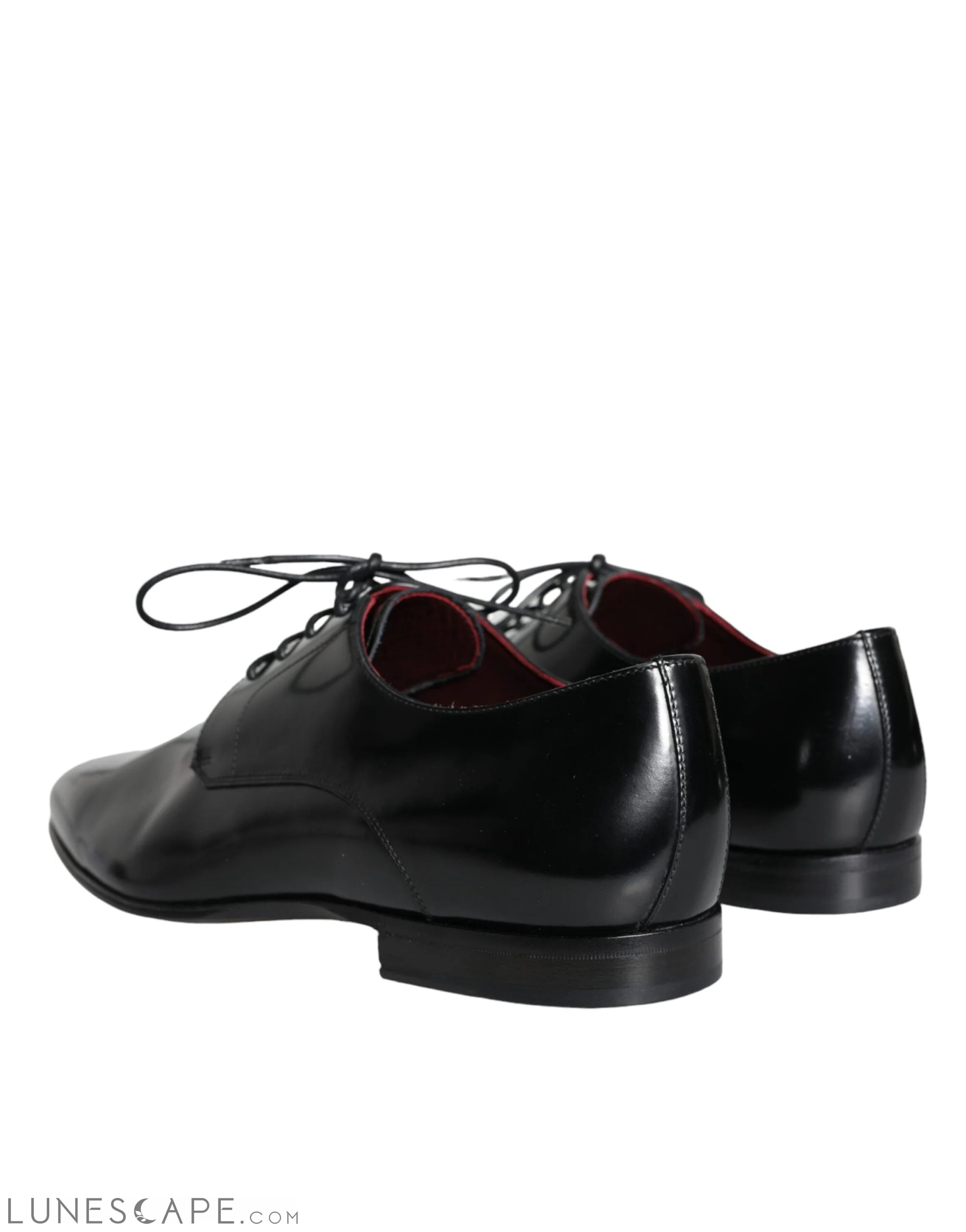 Dolce & Gabbana Black Calfskin Leather Derby Dress Men Shoes LUNESCAPE