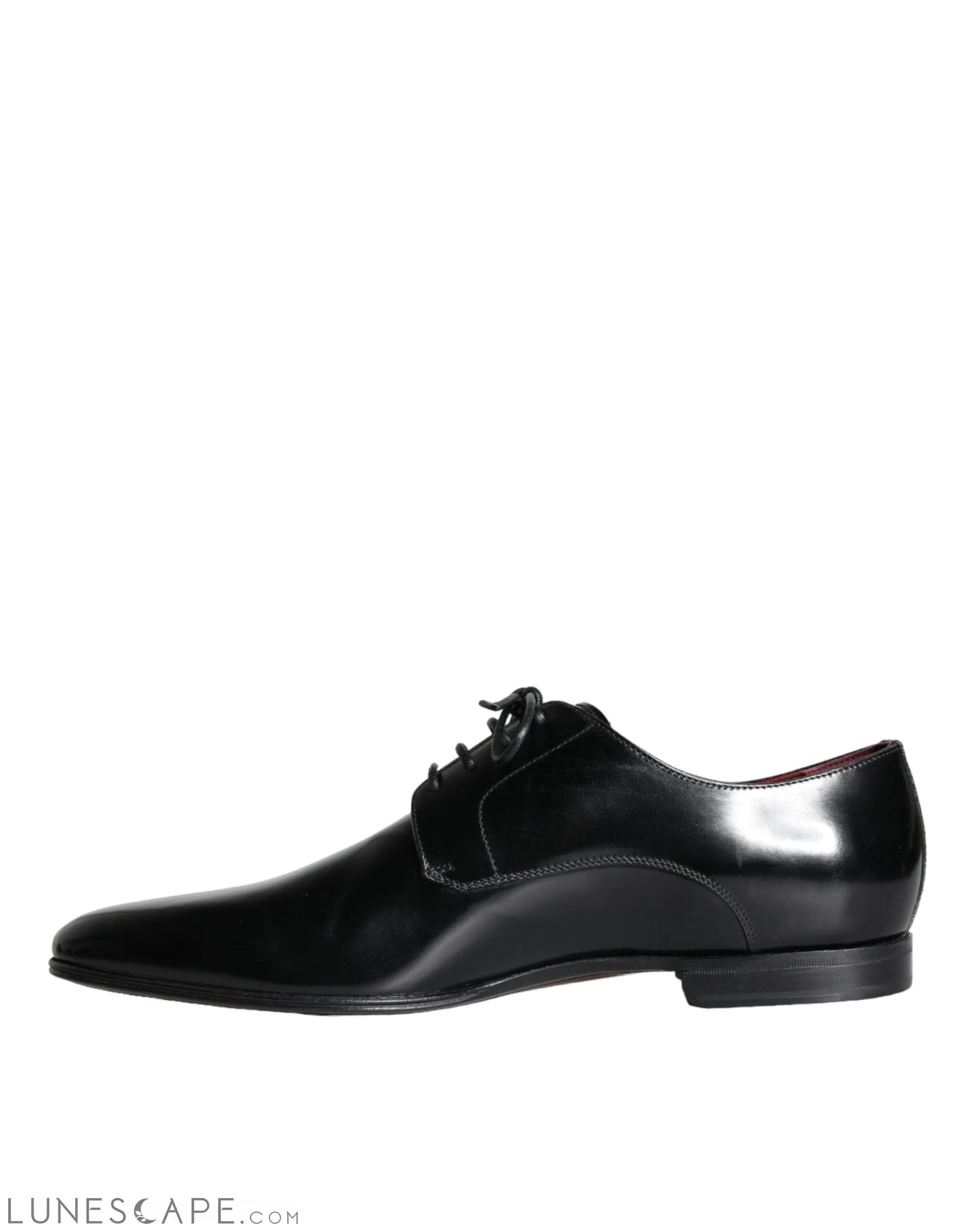 Dolce & Gabbana Black Calfskin Leather Derby Dress Men Shoes LUNESCAPE