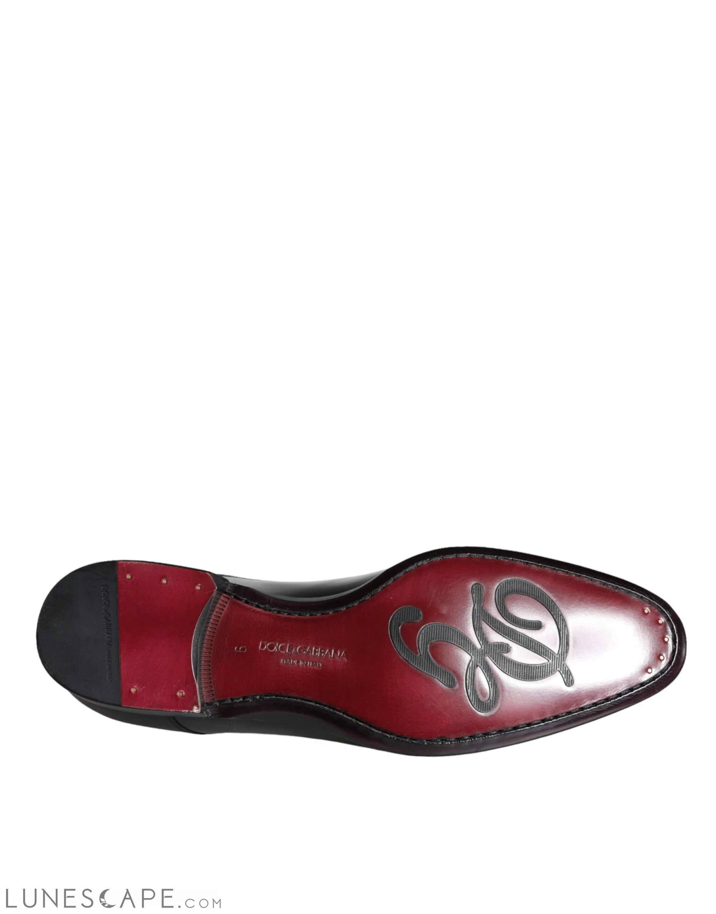 Dolce & Gabbana Black Calfskin Leather Derby Dress Men Shoes LUNESCAPE