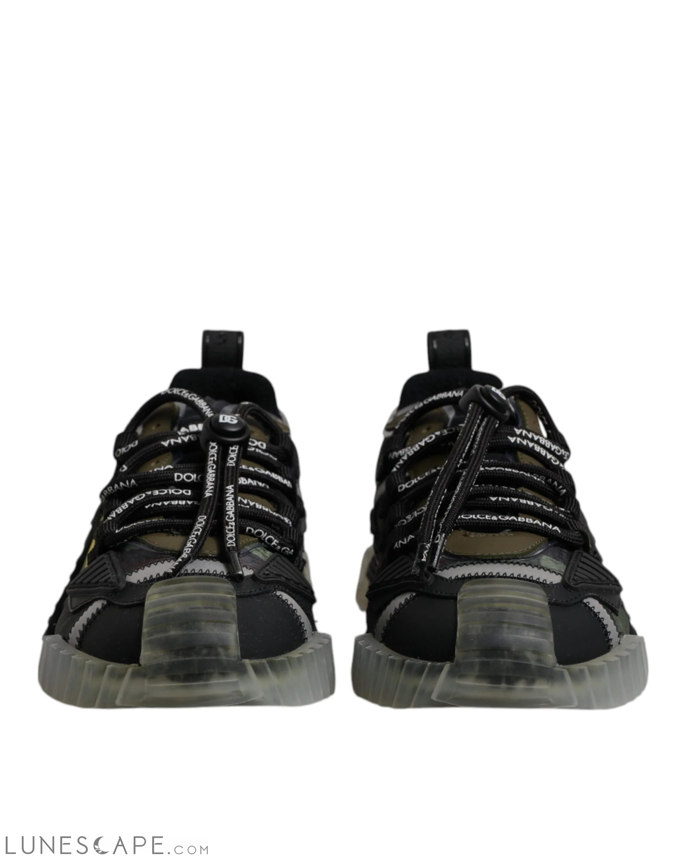 Dolce & Gabbana Black Green Camo NS1 Low Top Sneakers Shoes LUNESCAPE