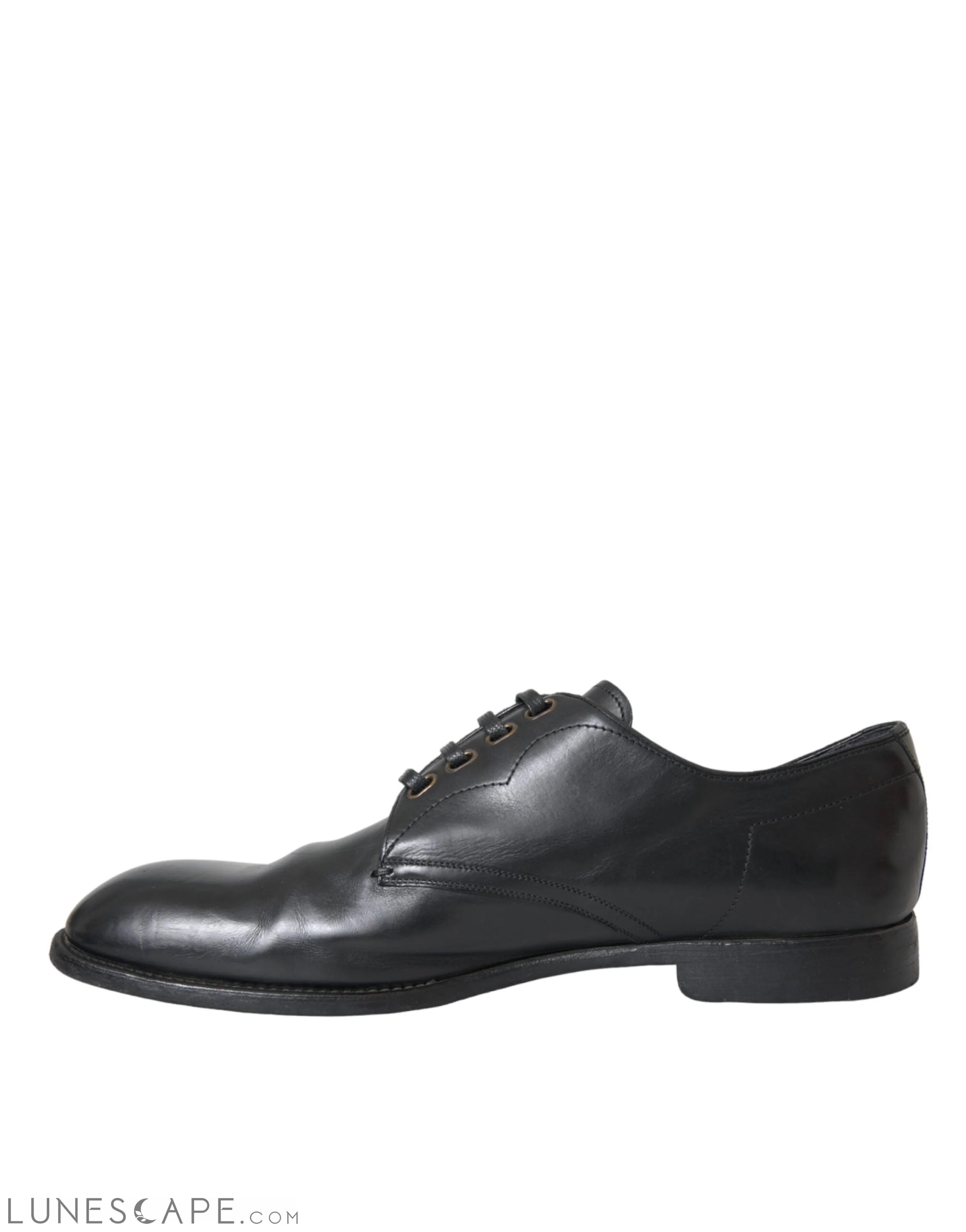 Dolce & Gabbana Black Leather Derby Formal Dress Men Shoes LUNESCAPE