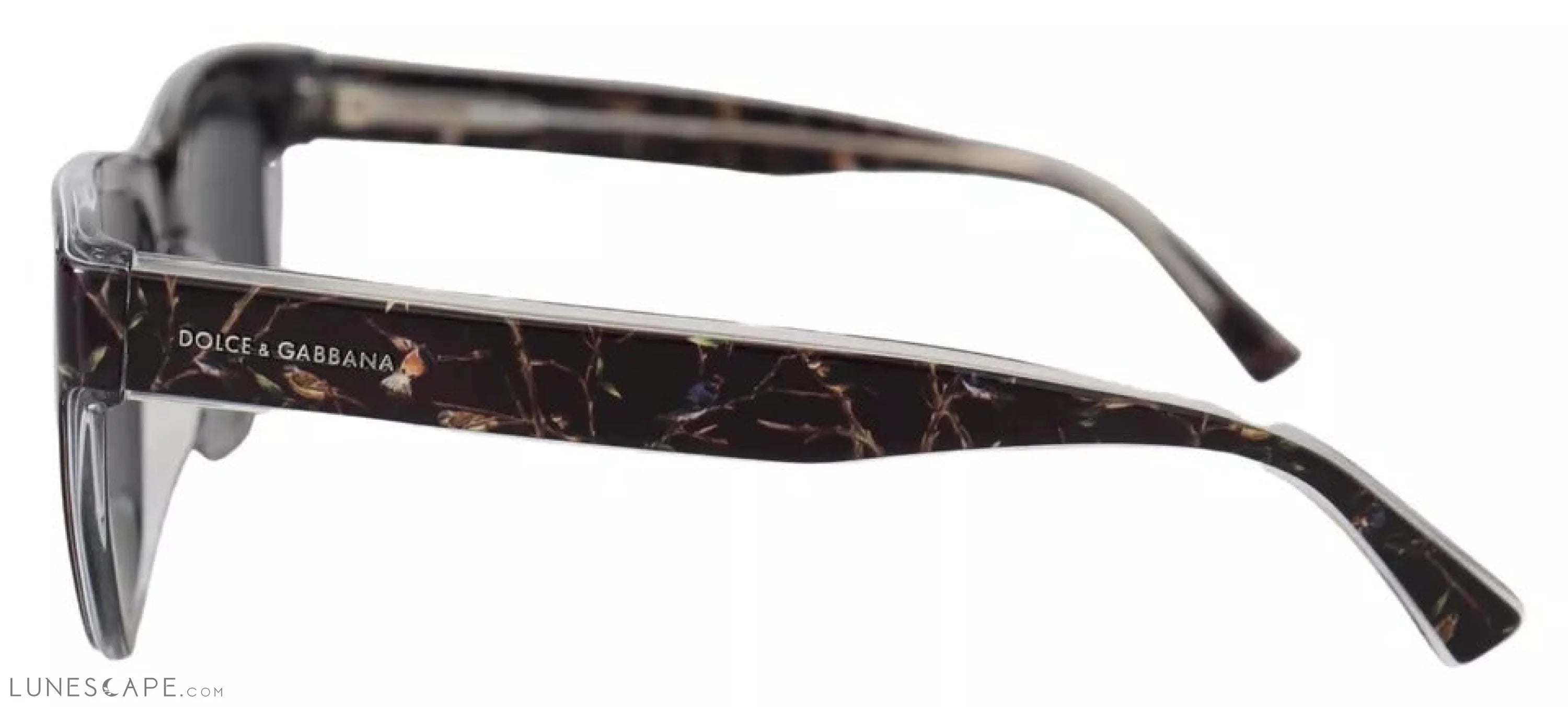 Dolce & Gabbana Black Plastic Full Rim Gray Mirror Lens DG4284-F Sunglasses LUNESCAPE