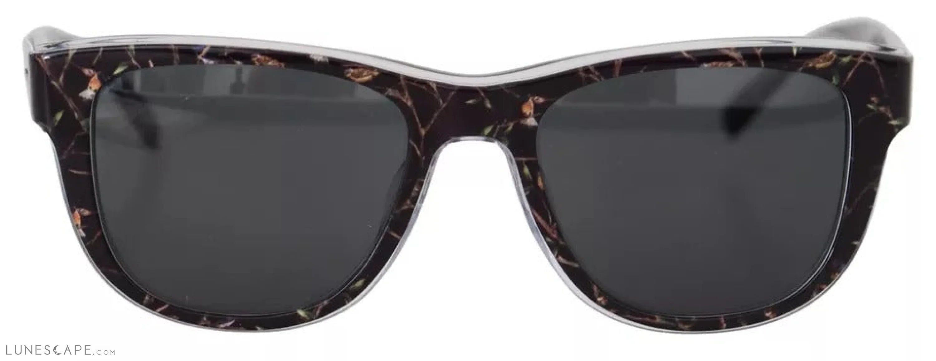 Dolce & Gabbana Black Plastic Full Rim Gray Mirror Lens DG4284-F Sunglasses LUNESCAPE