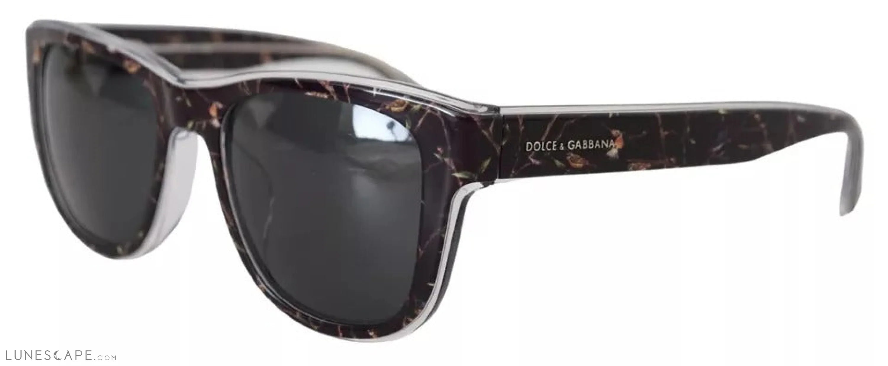 Dolce & Gabbana Black Plastic Full Rim Gray Mirror Lens DG4284-F Sunglasses LUNESCAPE