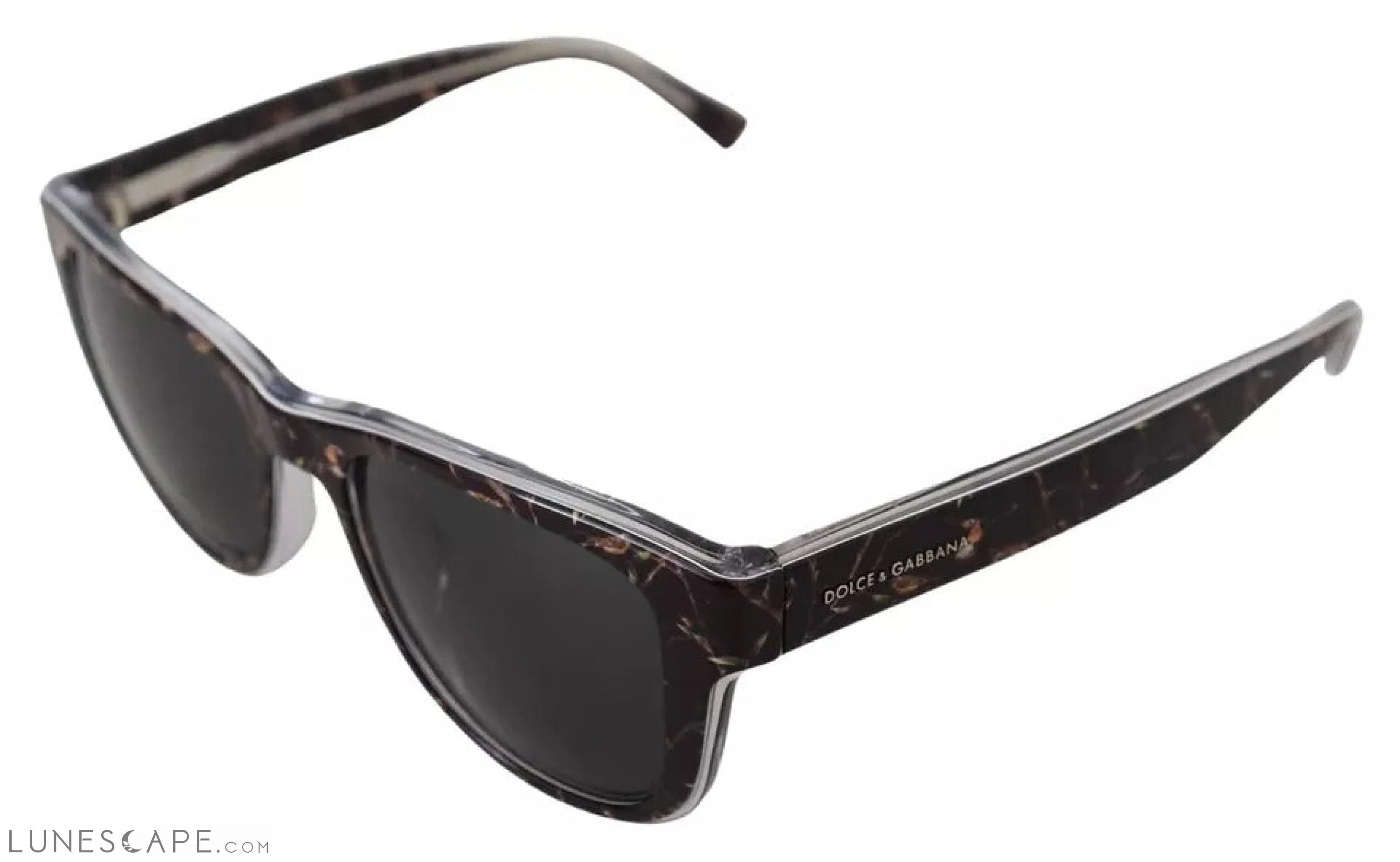 Dolce & Gabbana Black Plastic Full Rim Gray Mirror Lens DG4284-F Sunglasses LUNESCAPE