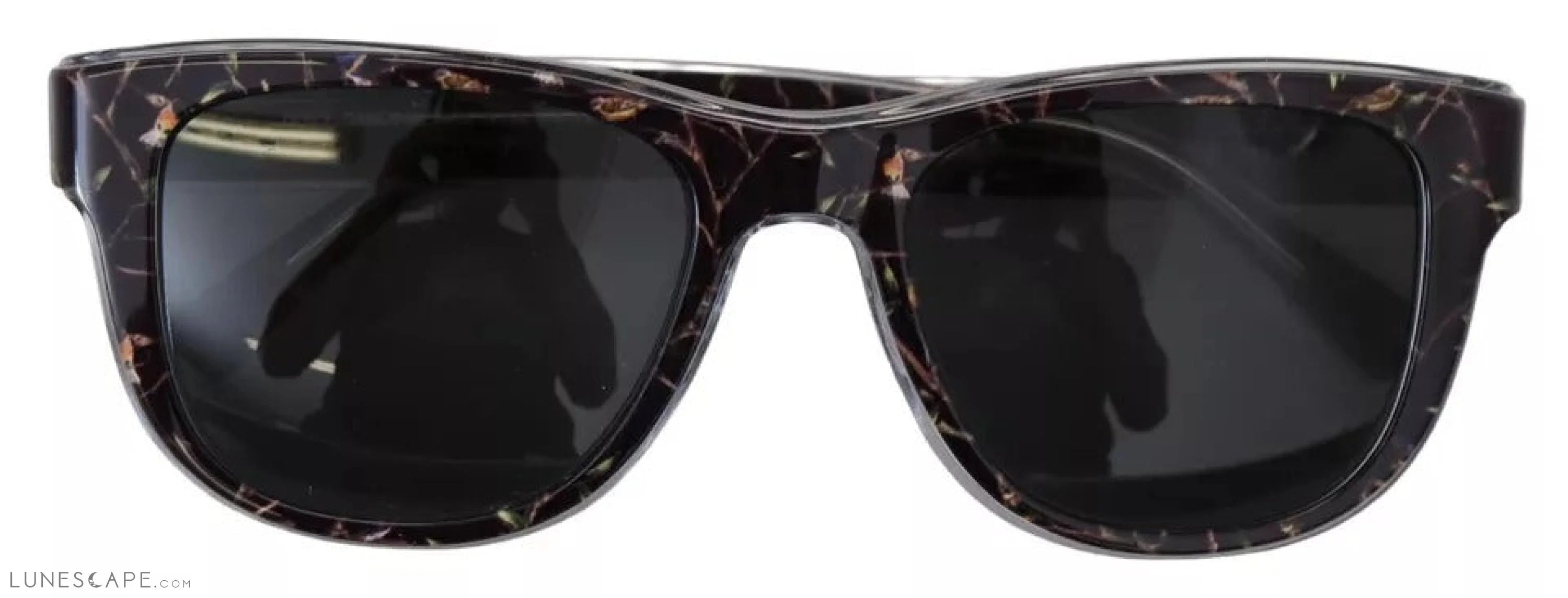 Dolce & Gabbana Black Plastic Full Rim Gray Mirror Lens DG4284-F Sunglasses LUNESCAPE