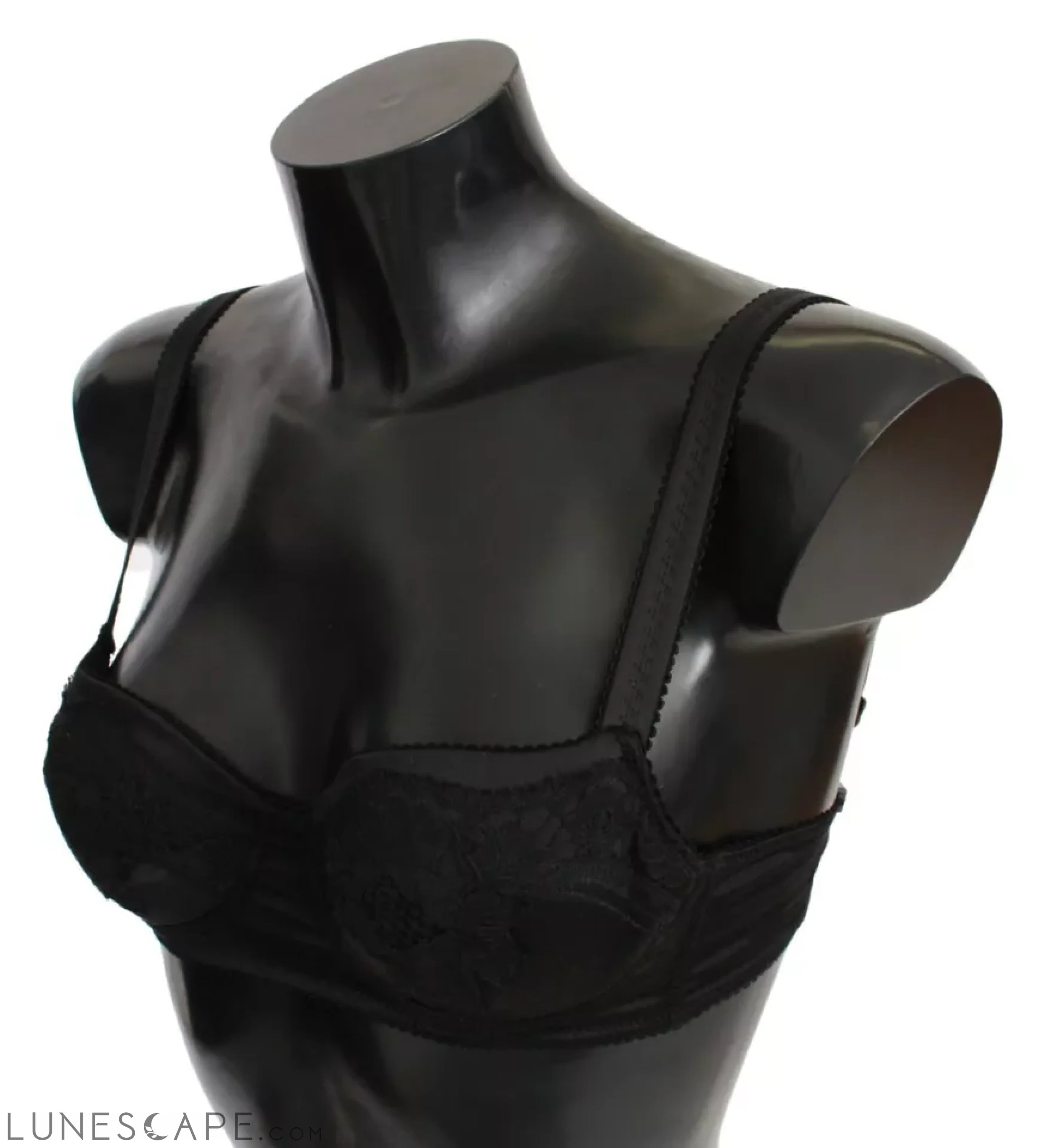 Dolce & Gabbana Black Silk Lace Balconcino Bra Underwear LUNESCAPE
