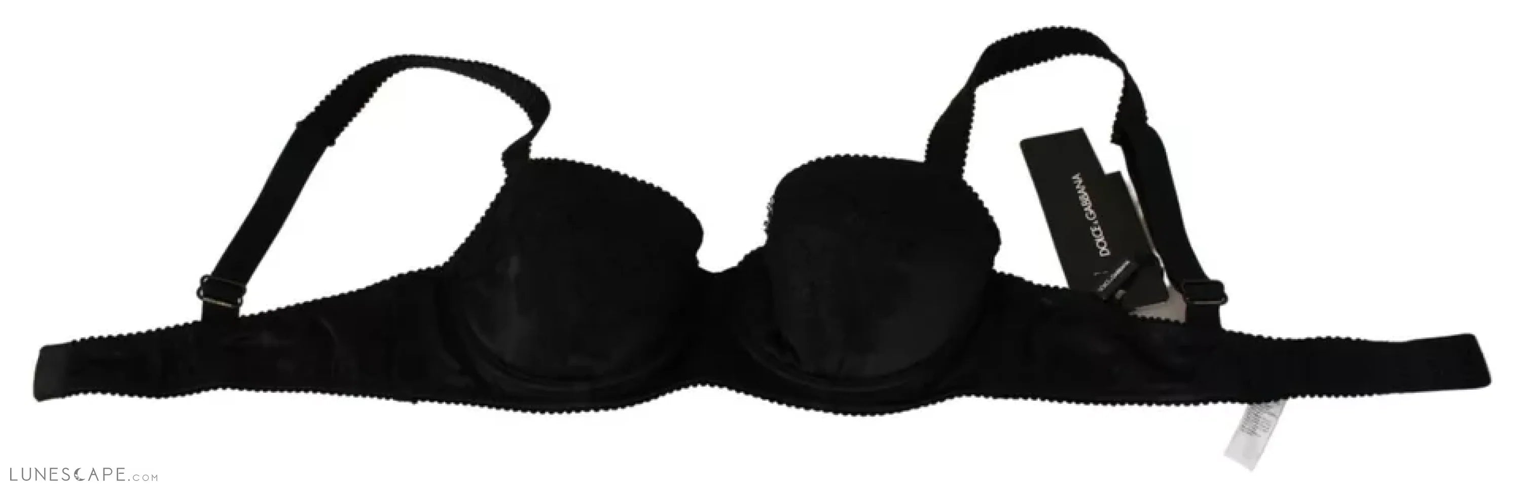 Dolce & Gabbana Black Silk Lace Balconcino Bra Underwear LUNESCAPE