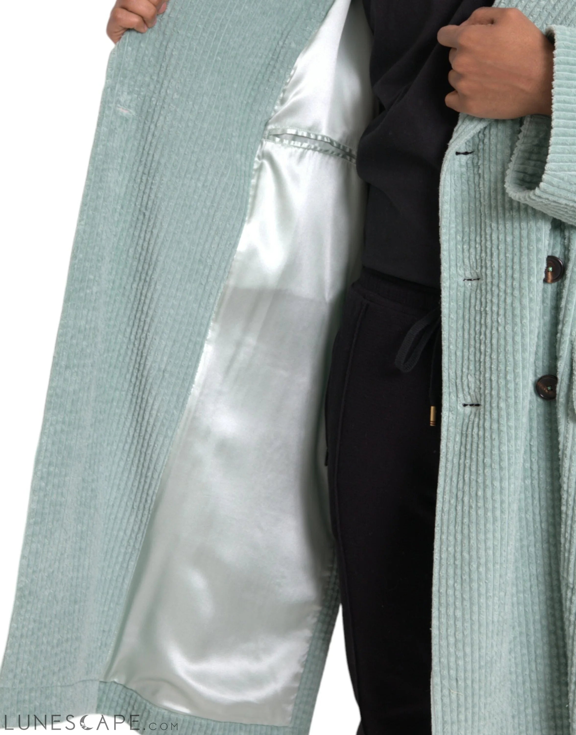 Dolce & Gabbana Blue Double Breasted Corduroy Cotton Jacket LUNESCAPE