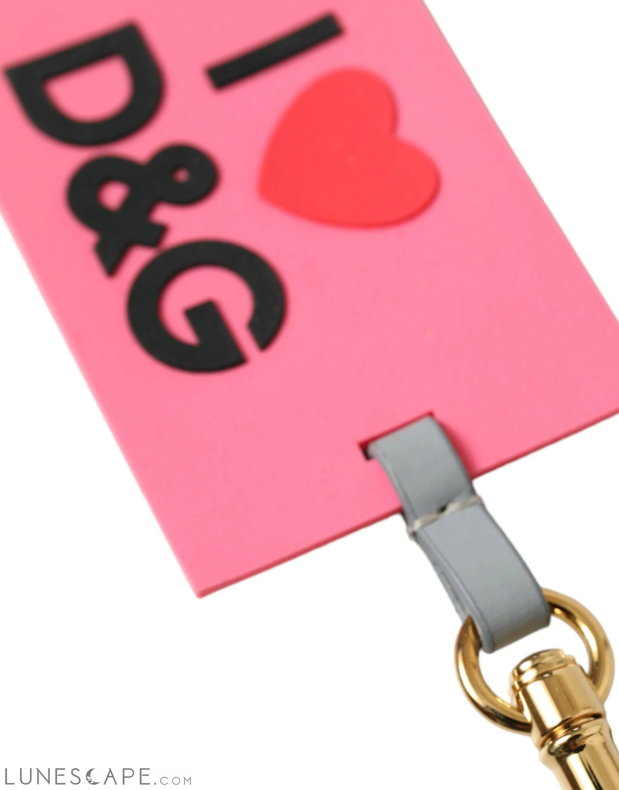 Dolce & Gabbana Chic Trifold Gold & Pink Key Holder Case LUNESCAPE
