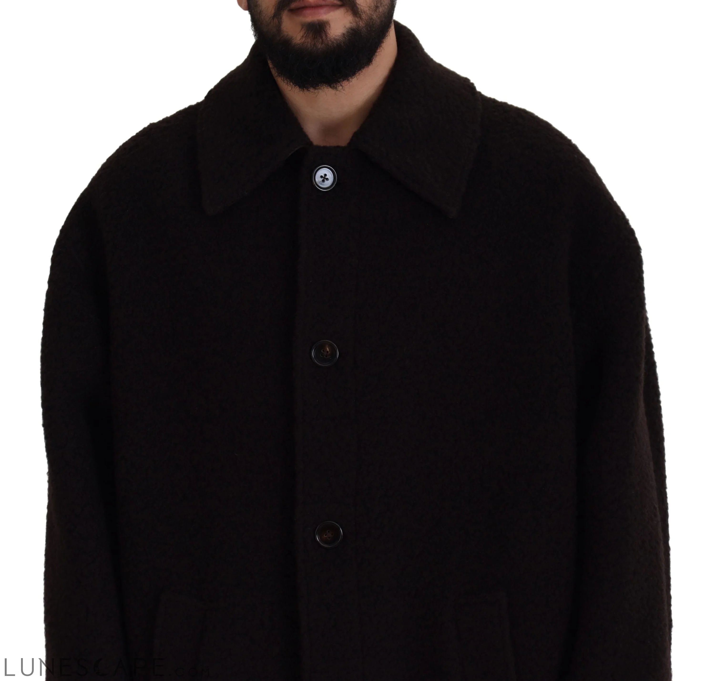 Dolce & Gabbana Elegant Black Alpaca Wool Blend Jacket LUNESCAPE