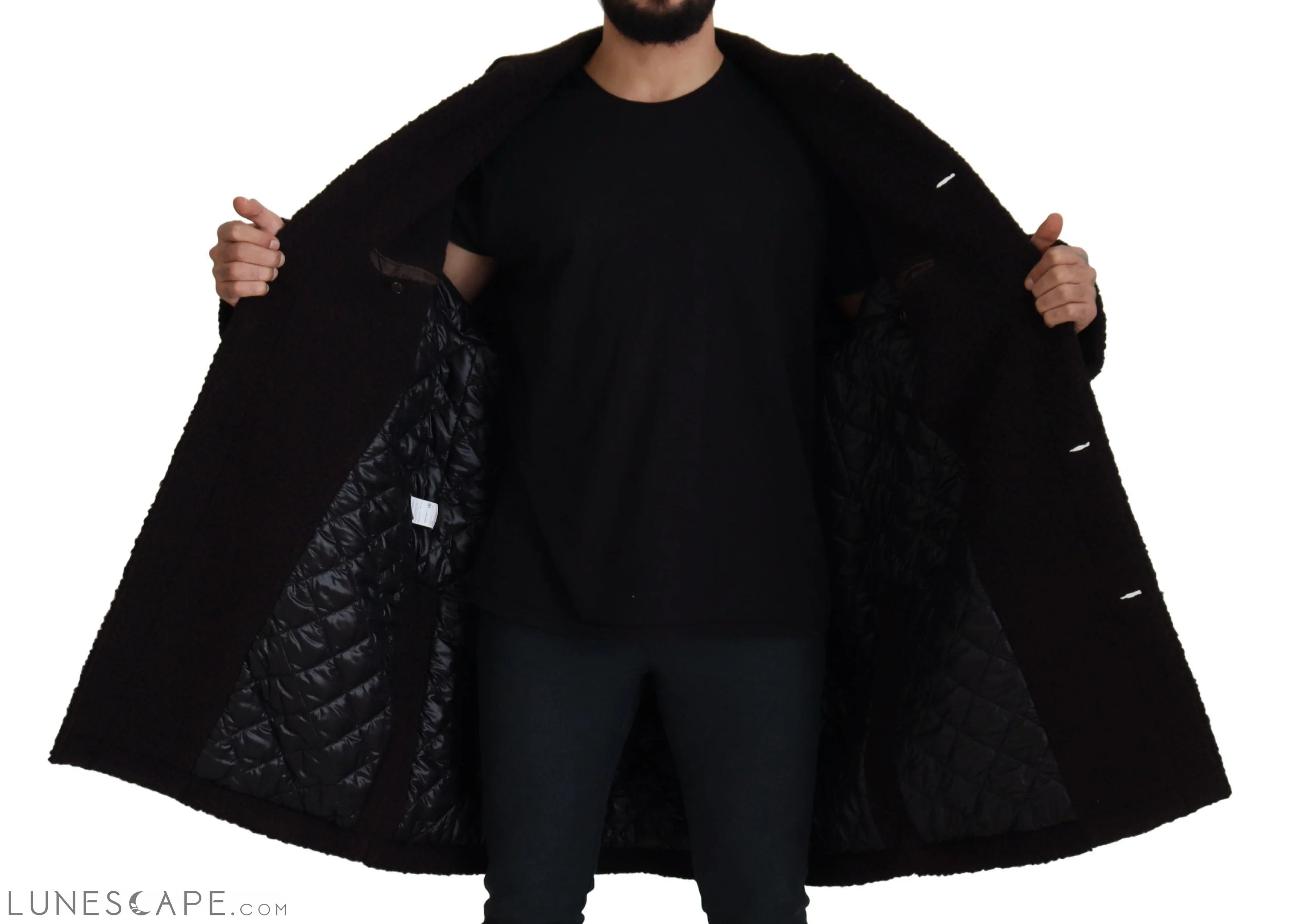 Dolce & Gabbana Elegant Black Alpaca Wool Blend Jacket LUNESCAPE