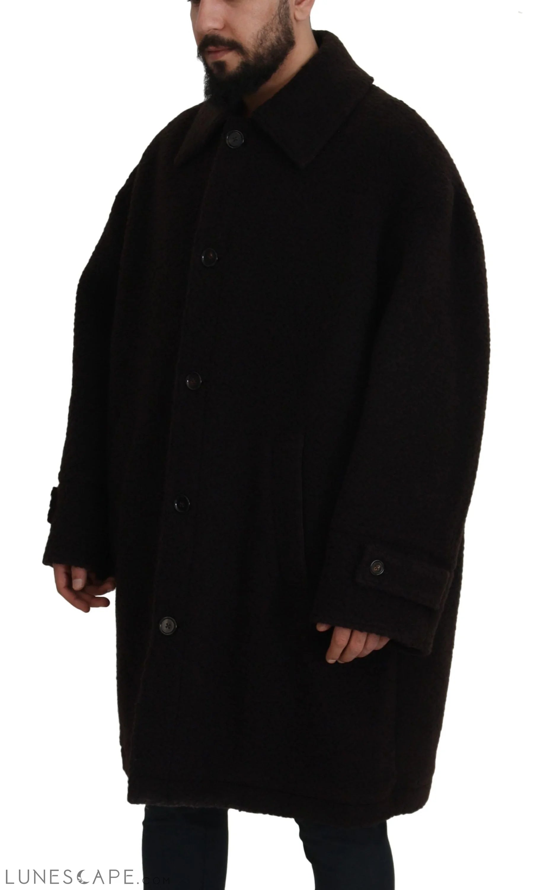 Dolce & Gabbana Elegant Black Alpaca Wool Blend Jacket LUNESCAPE