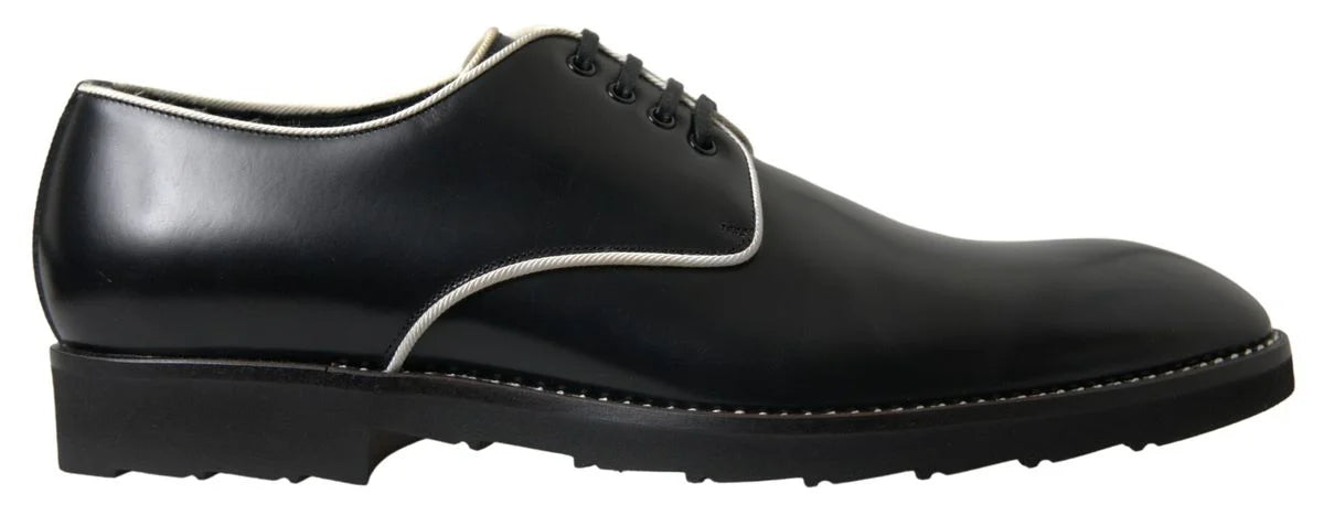Dolce & Gabbana Elegant Black and White Formal Men's Shoes LUNESCAPE