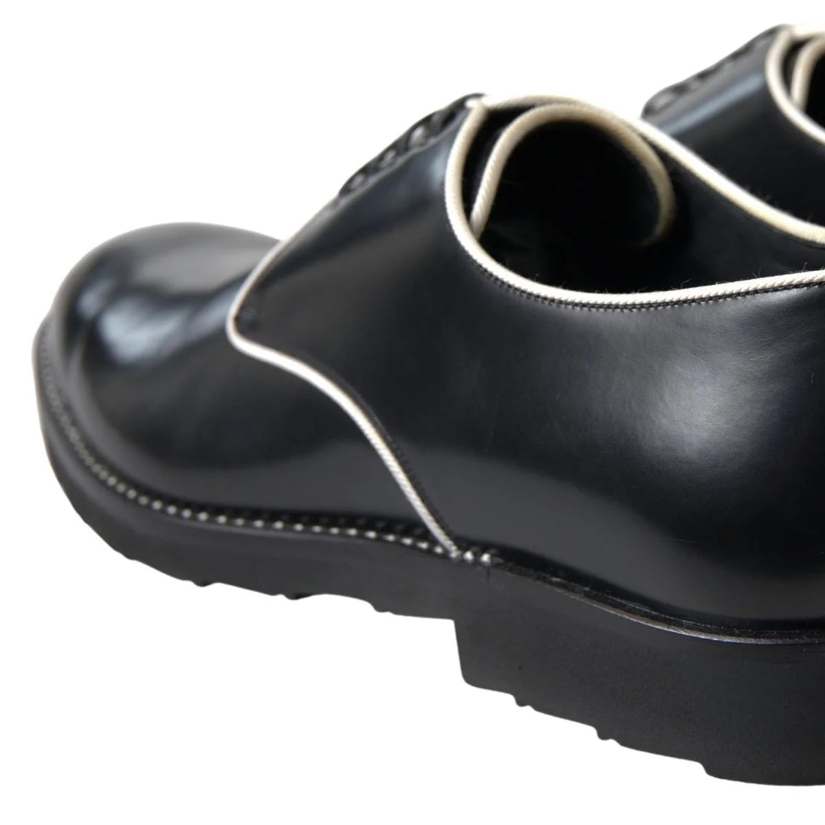 Dolce & Gabbana Elegant Black and White Formal Men's Shoes LUNESCAPE