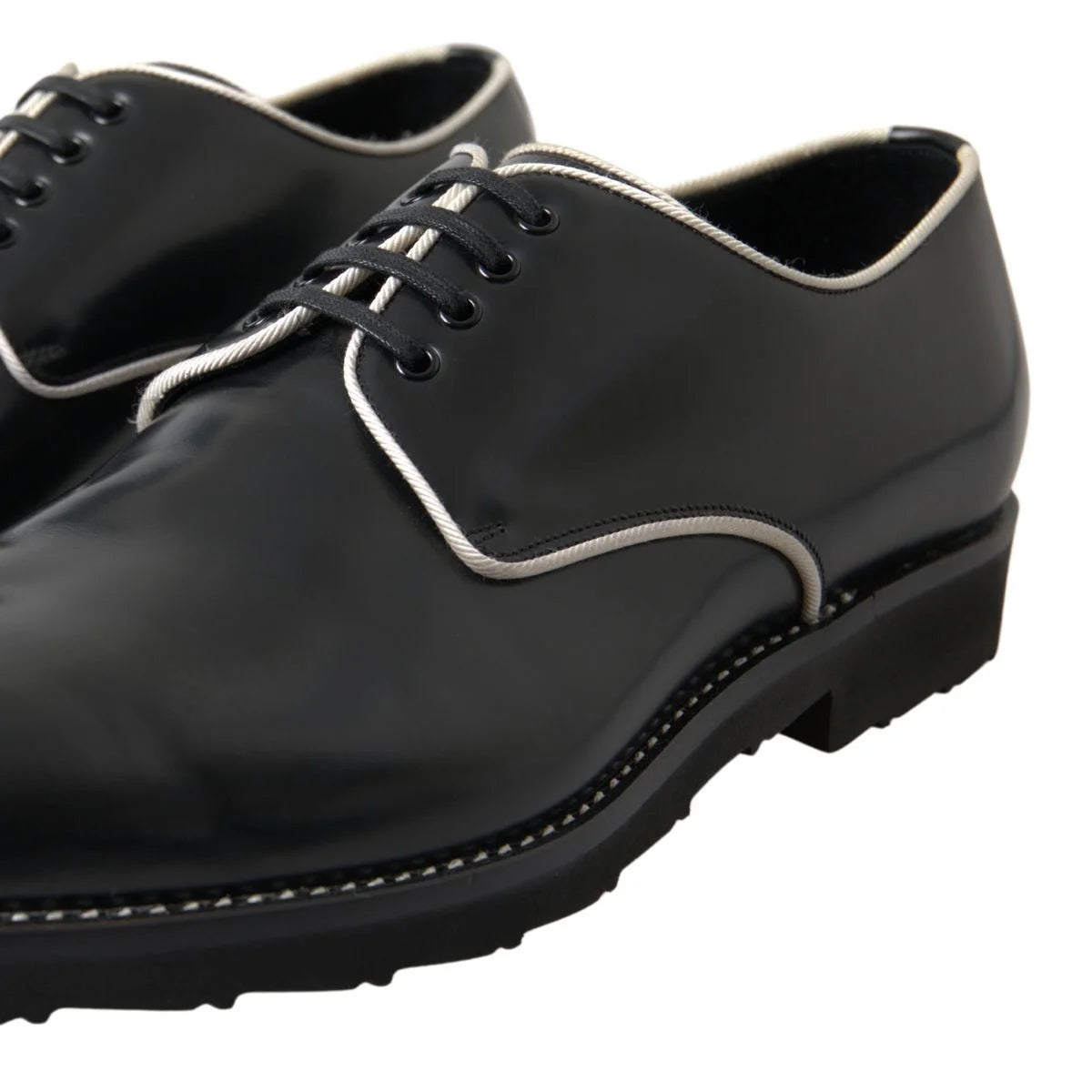 Dolce & Gabbana Elegant Black and White Formal Men's Shoes LUNESCAPE