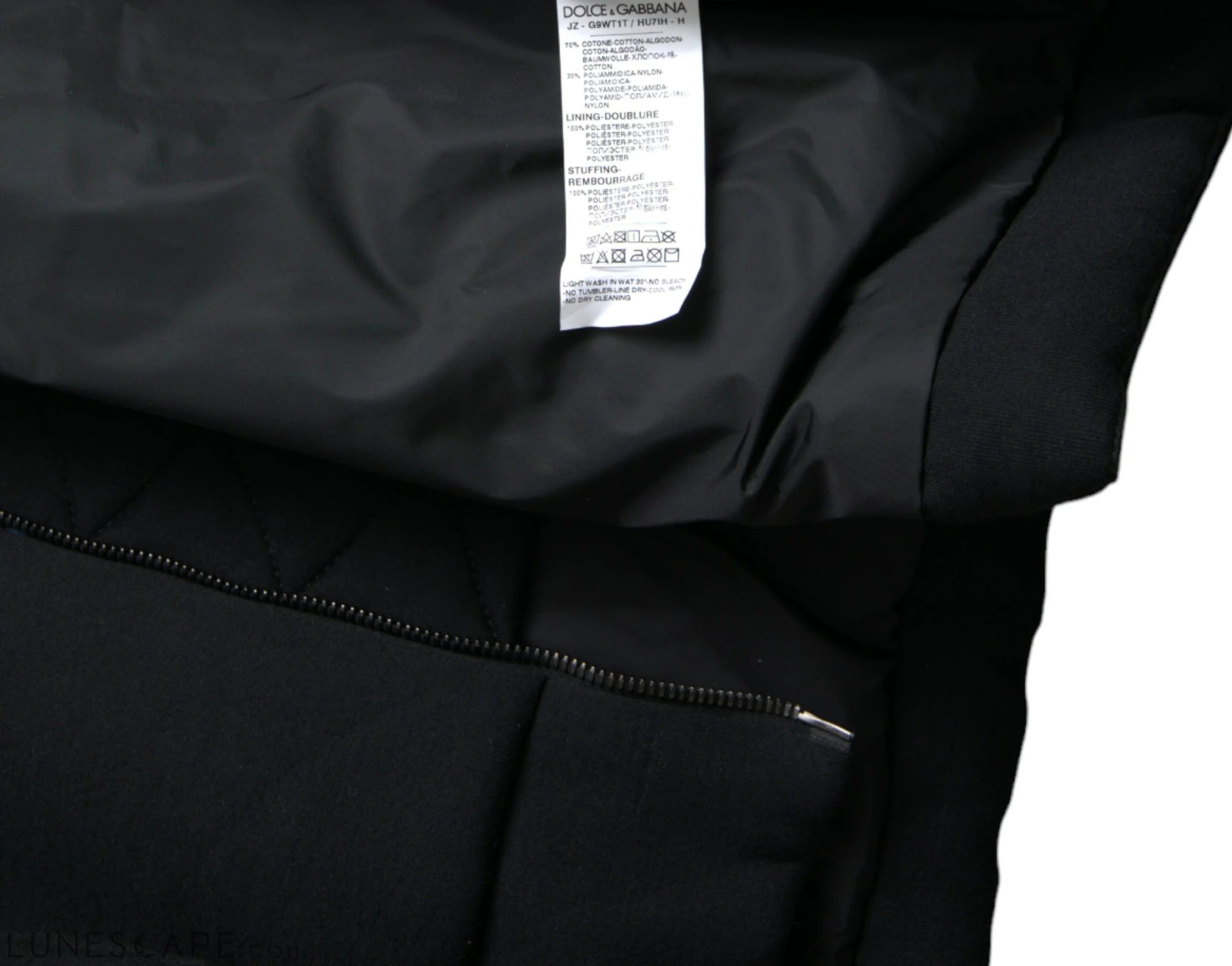 Dolce & Gabbana Elegant Black Bomber Jacket with Hood LUNESCAPE