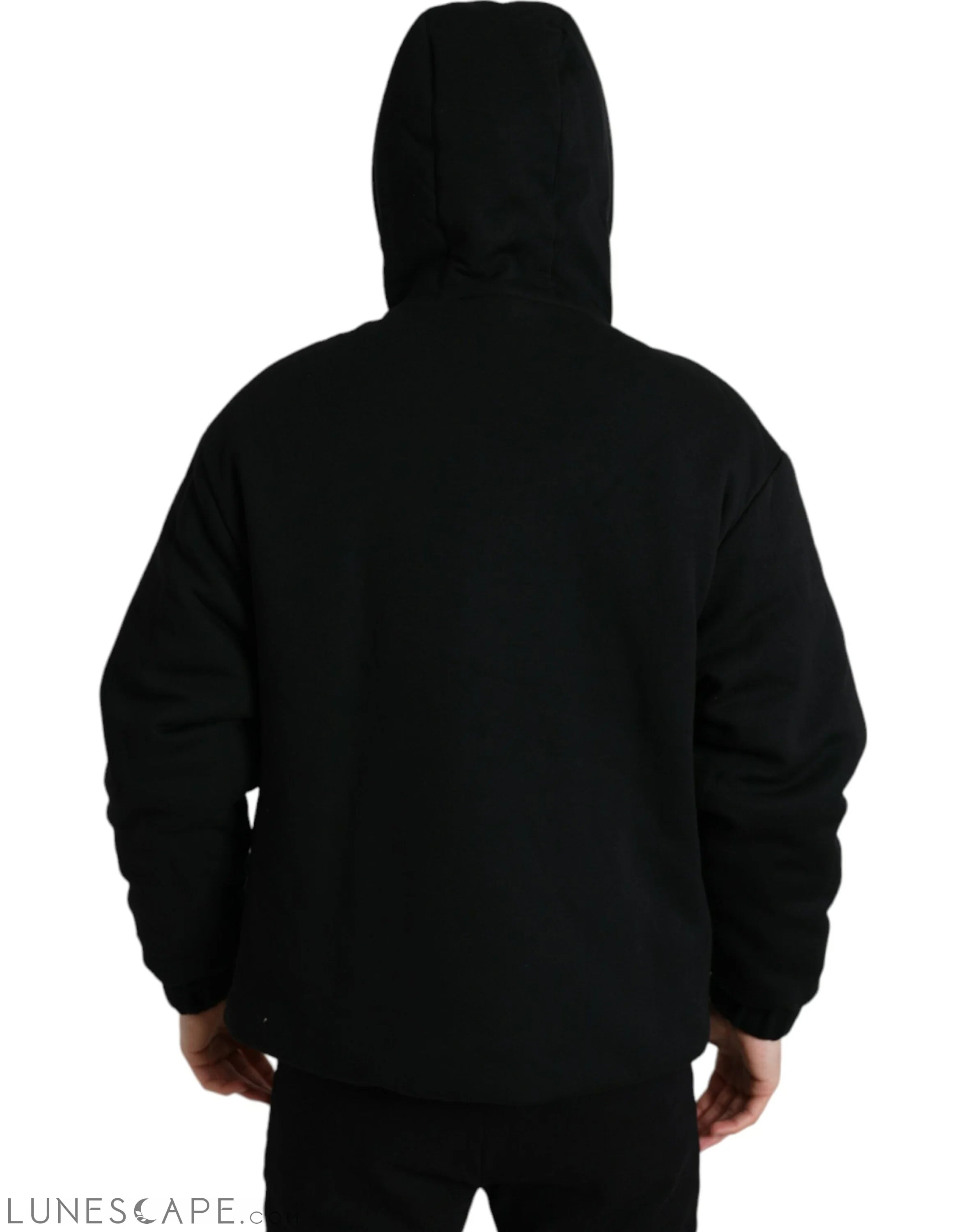 Dolce & Gabbana Elegant Black Bomber Jacket with Hood LUNESCAPE