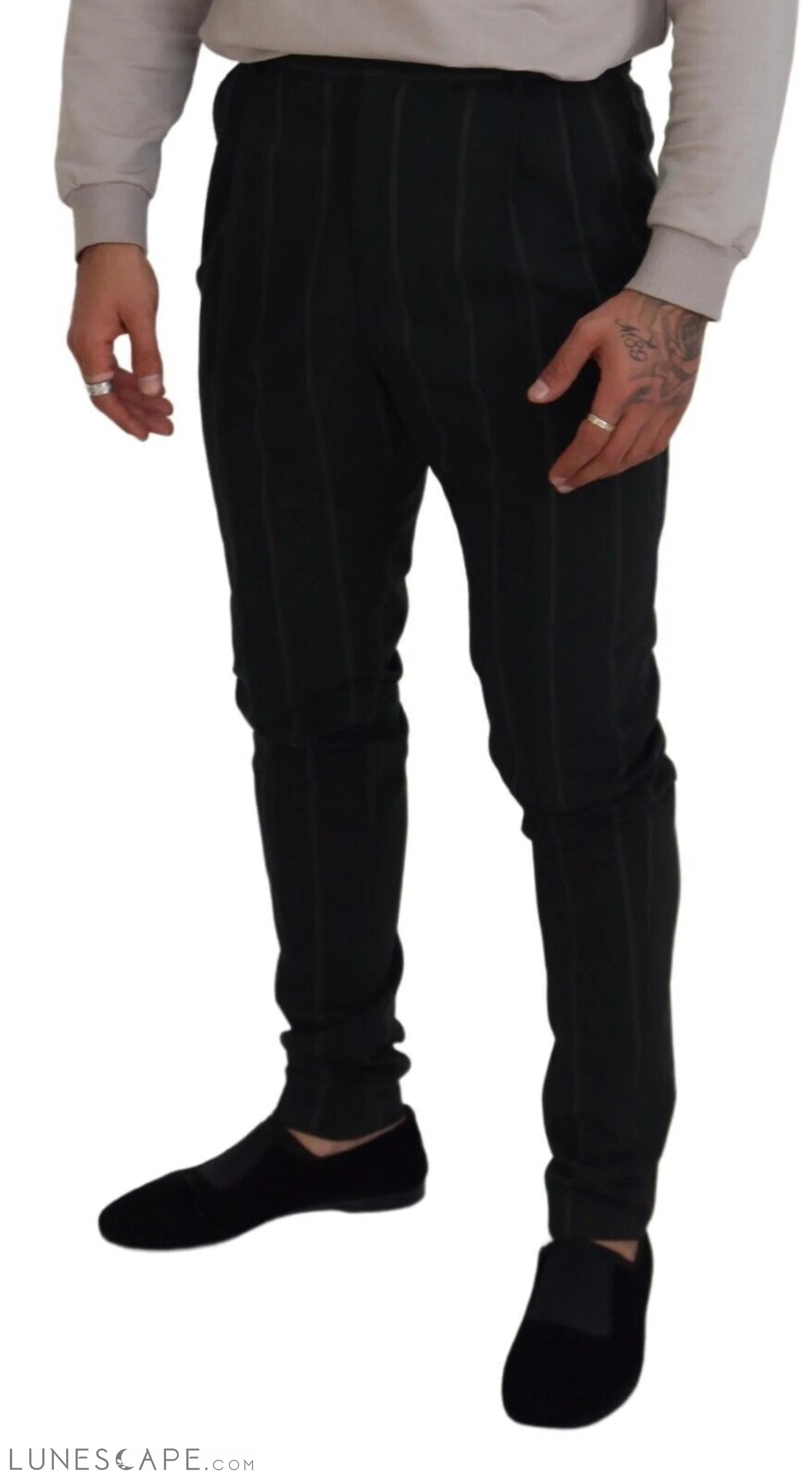 Dolce & Gabbana Elegant Black Tailored Trousers LUNESCAPE