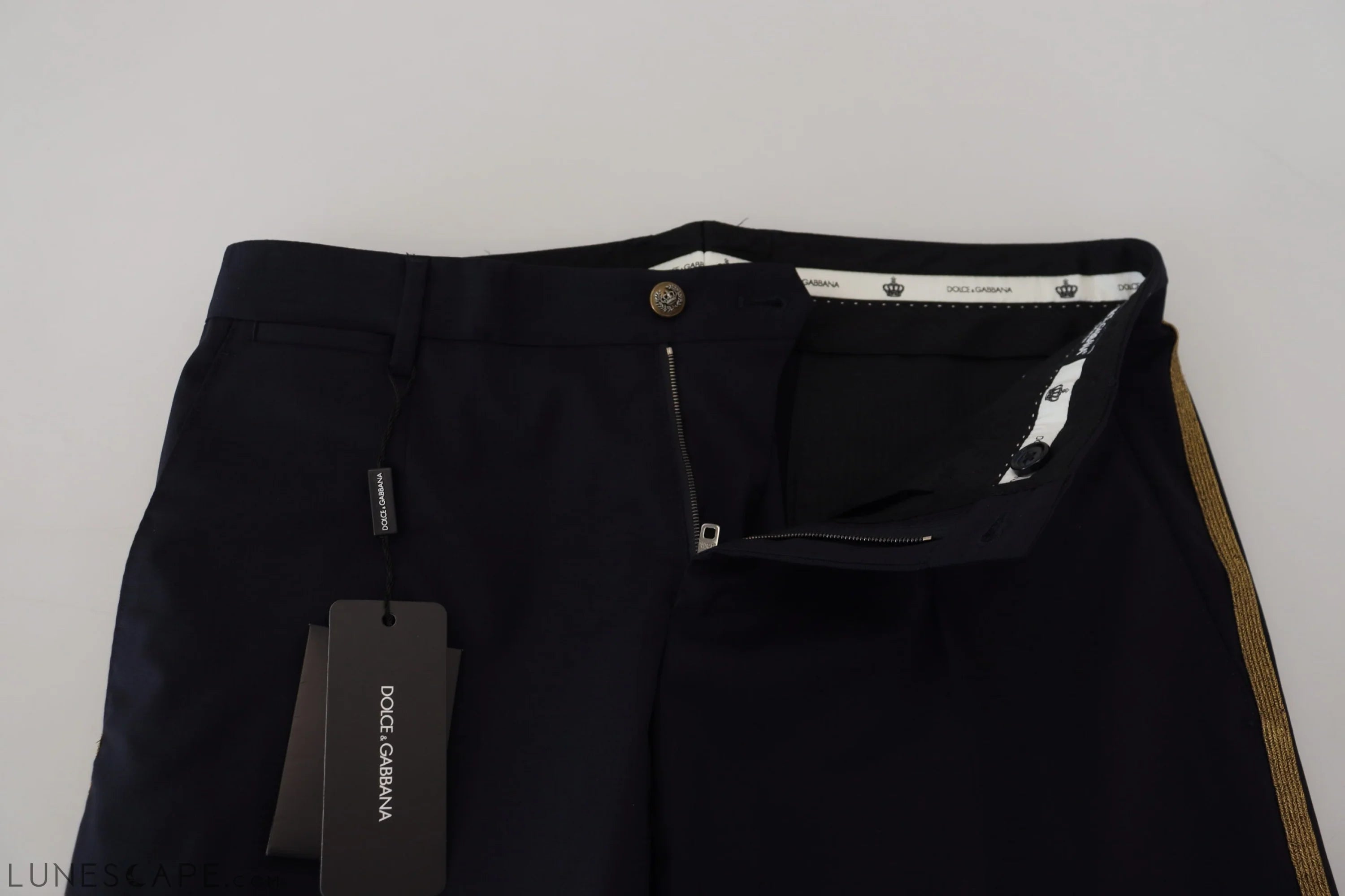 Dolce & Gabbana Elegant Black Wool-Blend Trousers LUNESCAPE