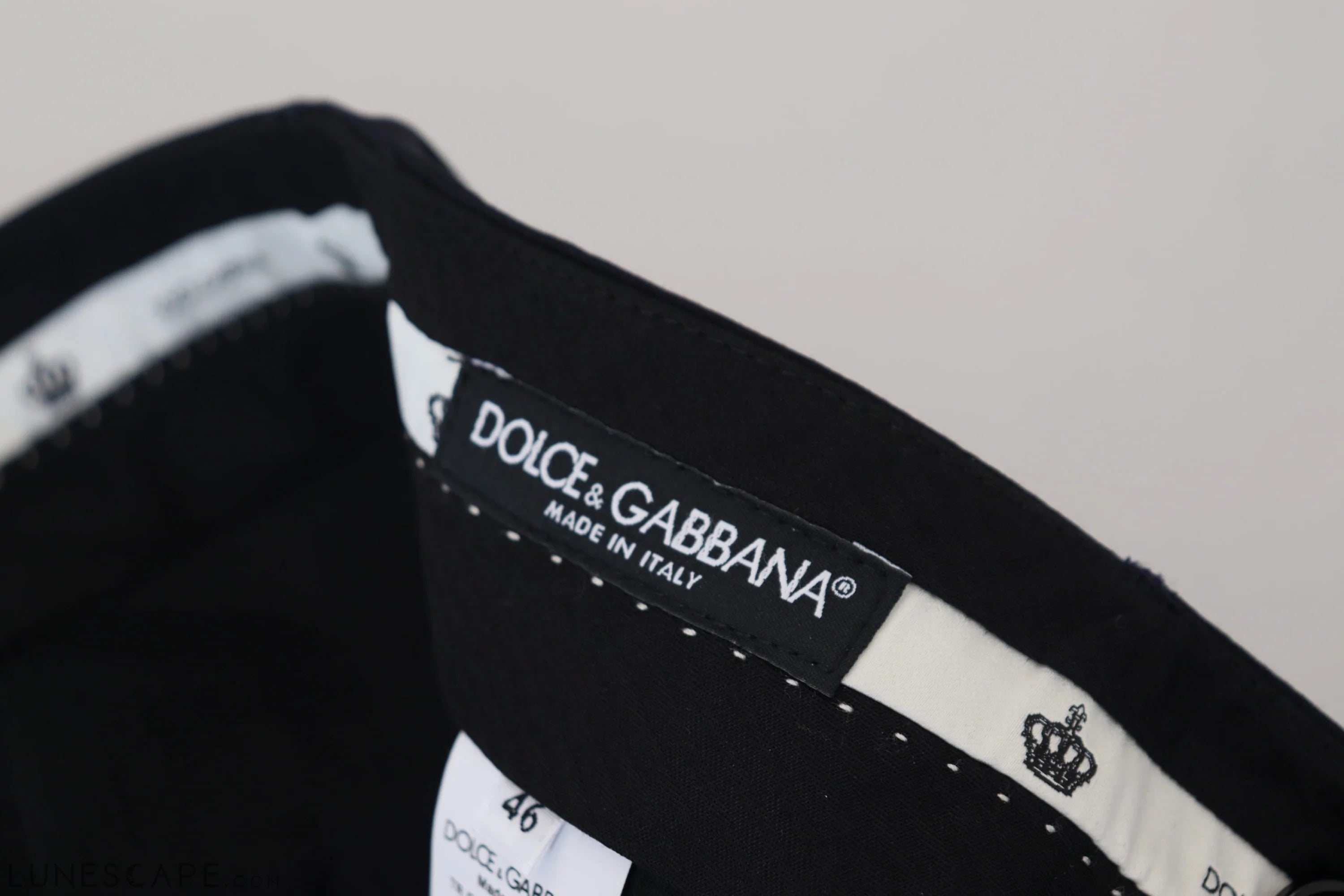 Dolce & Gabbana Elegant Black Wool-Blend Trousers LUNESCAPE