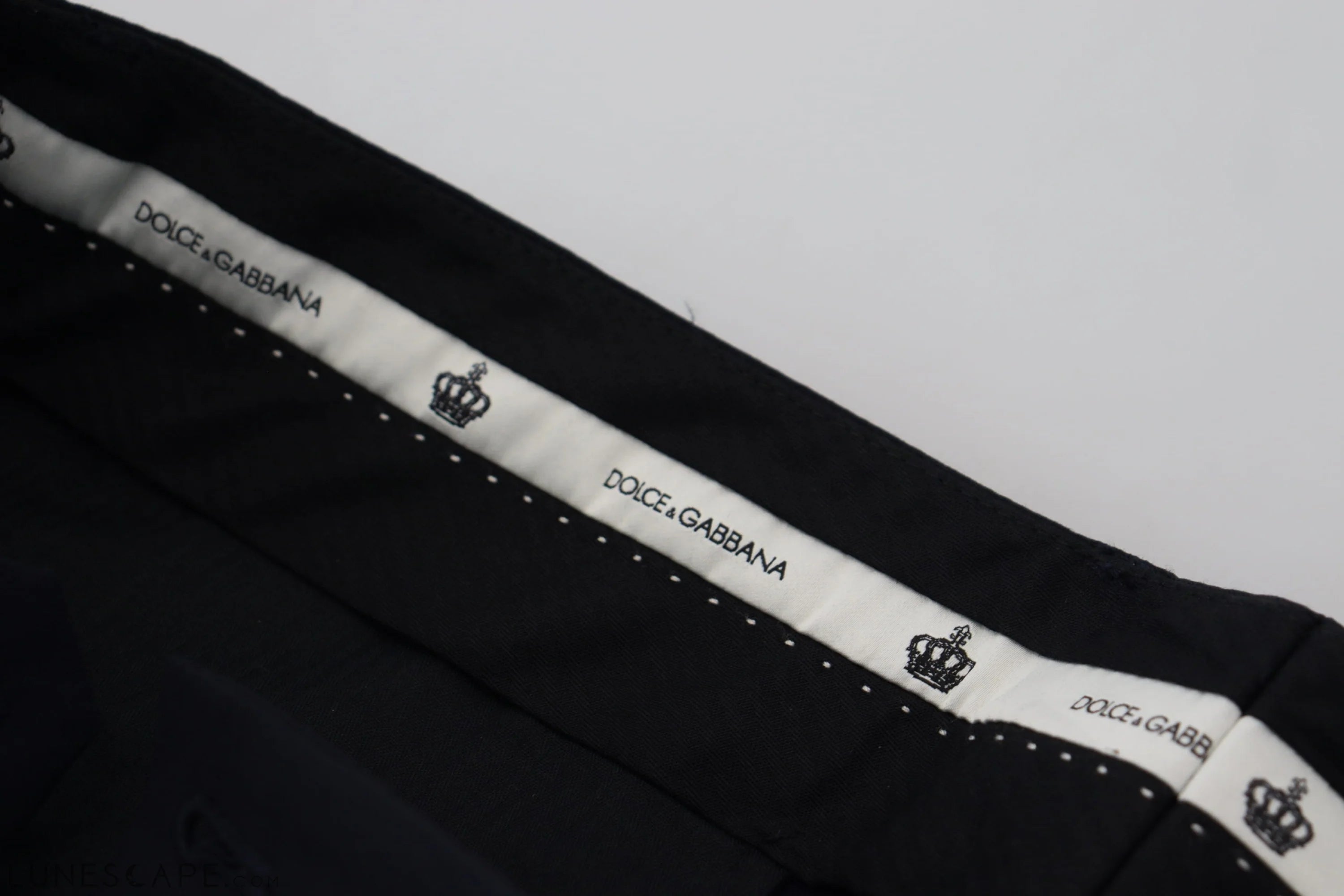 Dolce & Gabbana Elegant Black Wool-Blend Trousers LUNESCAPE