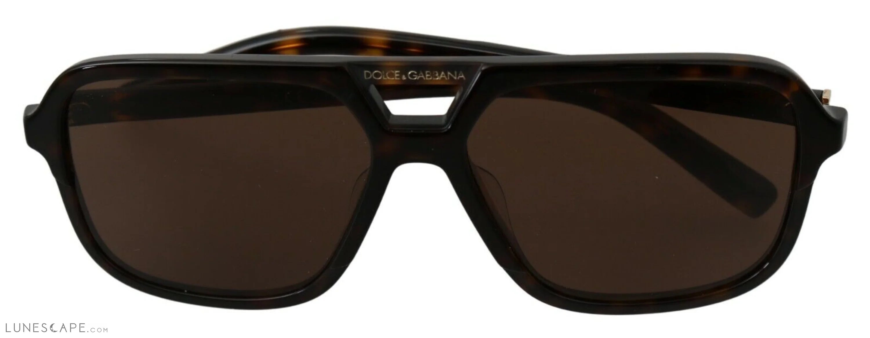 Dolce & Gabbana Elegant Brown Patterned Men's Sunglasses LUNESCAPE