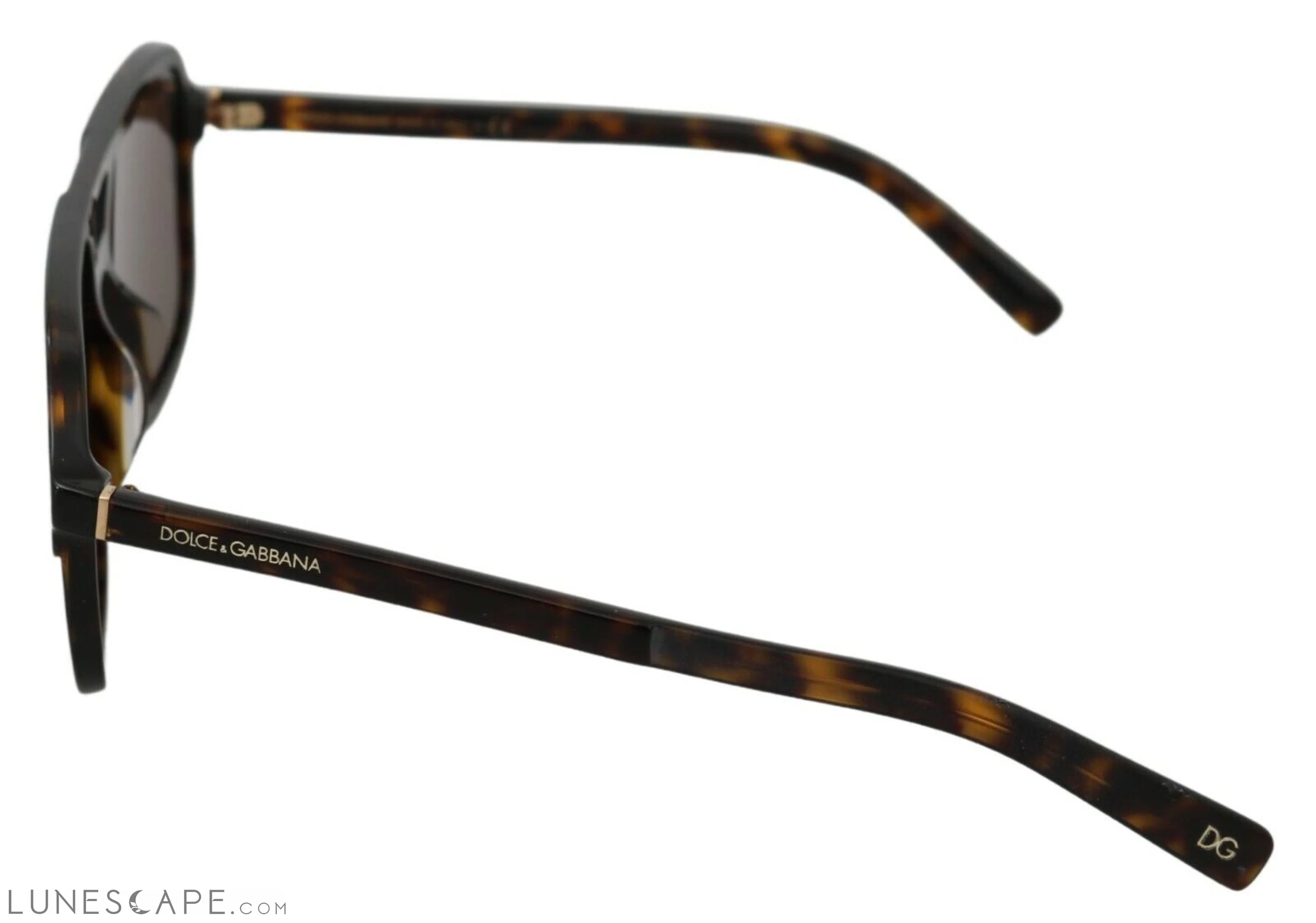 Dolce & Gabbana Elegant Brown Patterned Men's Sunglasses LUNESCAPE