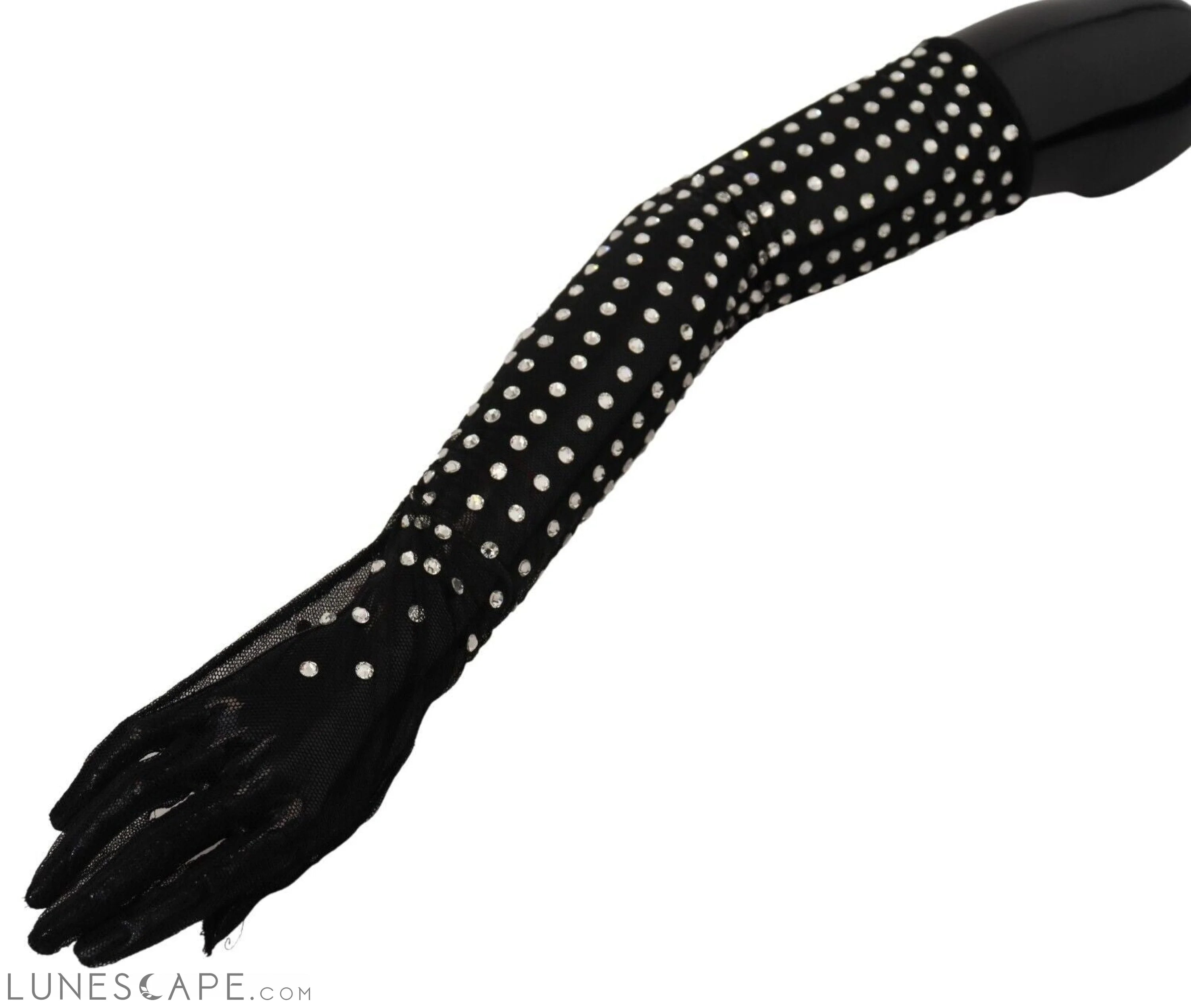 Dolce & Gabbana Elegant Elbow Length Black Gloves LUNESCAPE