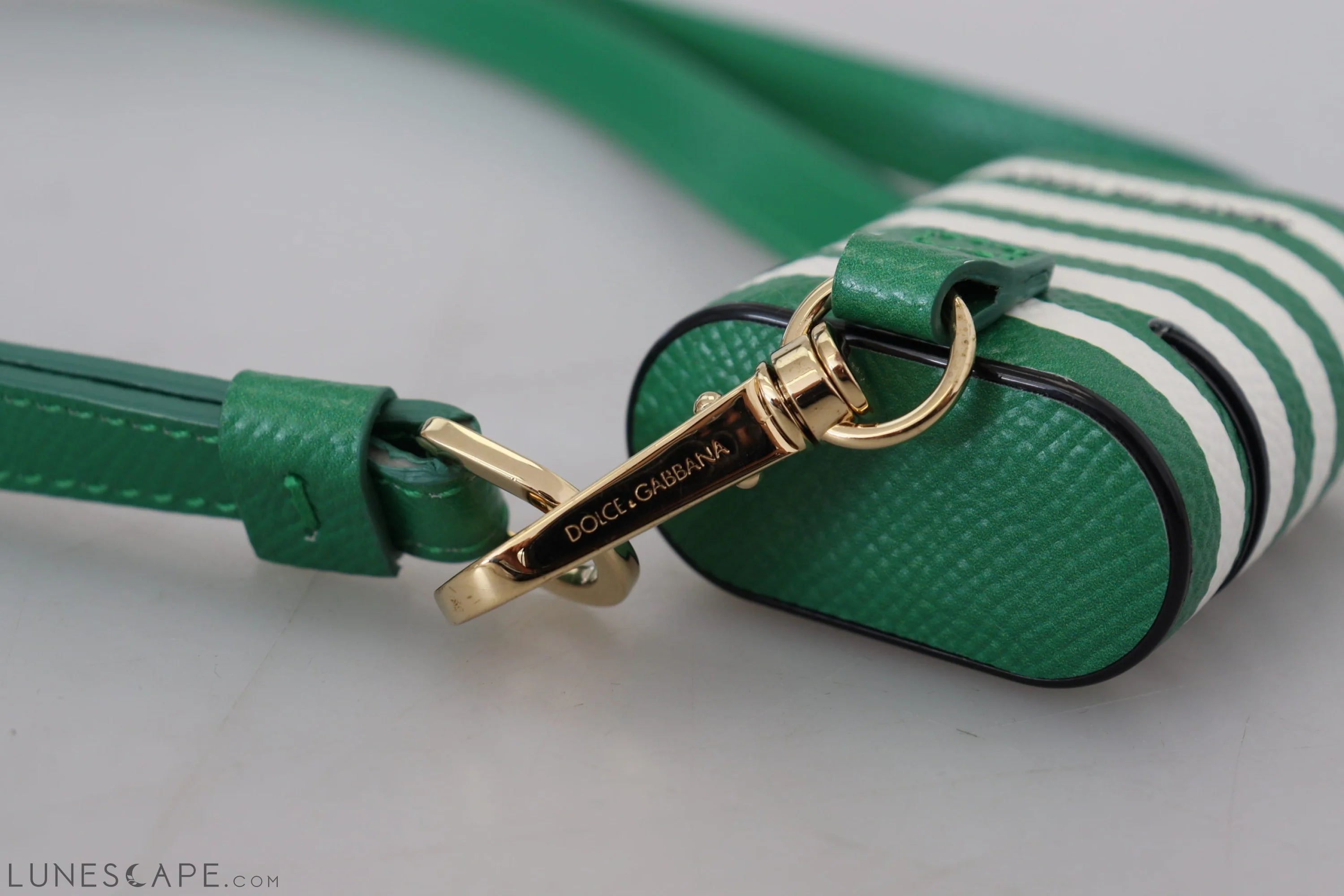 Dolce & Gabbana Elegant Leather Airpods Case - Lush Green LUNESCAPE