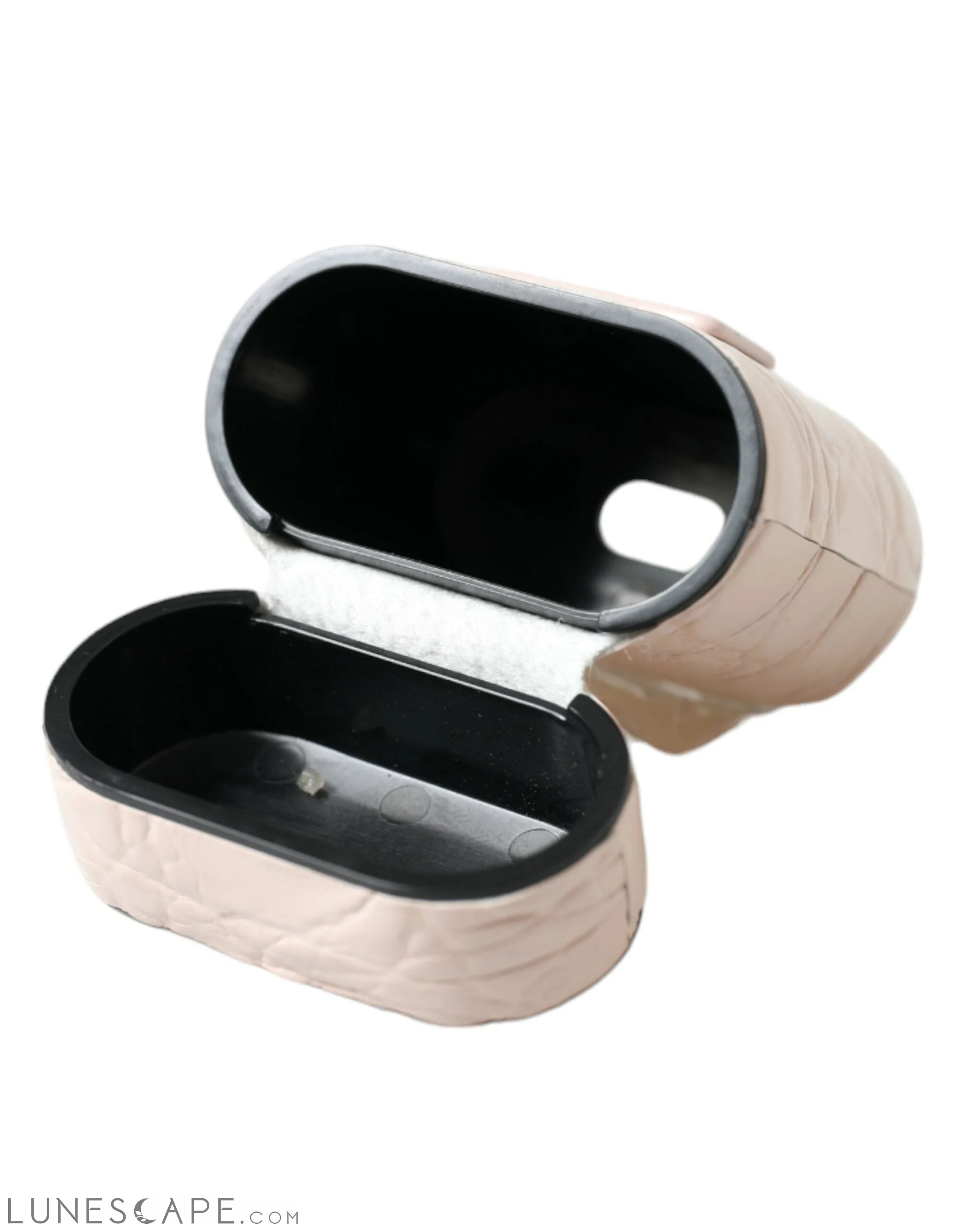 Dolce & Gabbana Elegant Light Pink Leather Airpod Case LUNESCAPE