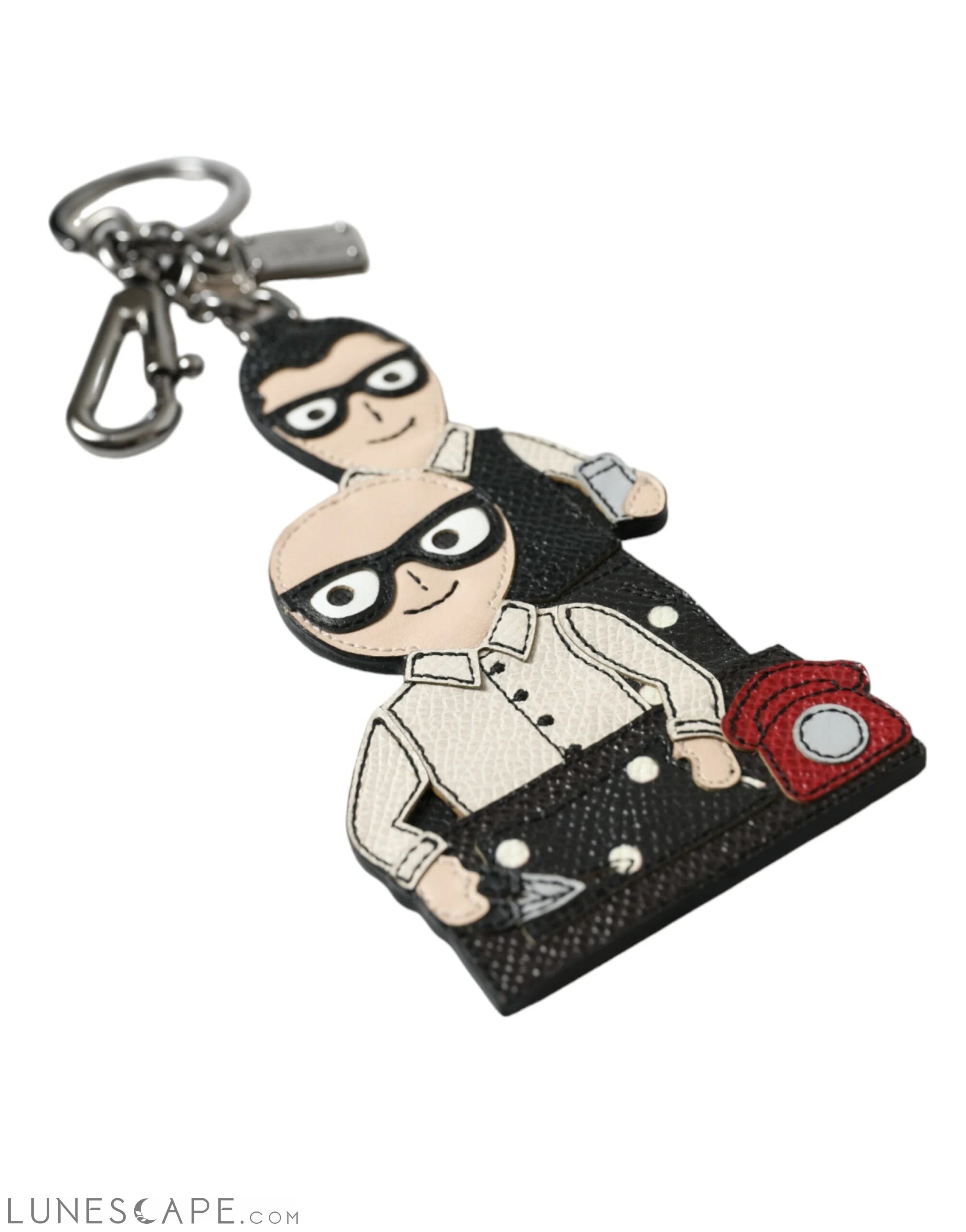 Dolce & Gabbana Elegant Multicolor Leather Keychain LUNESCAPE