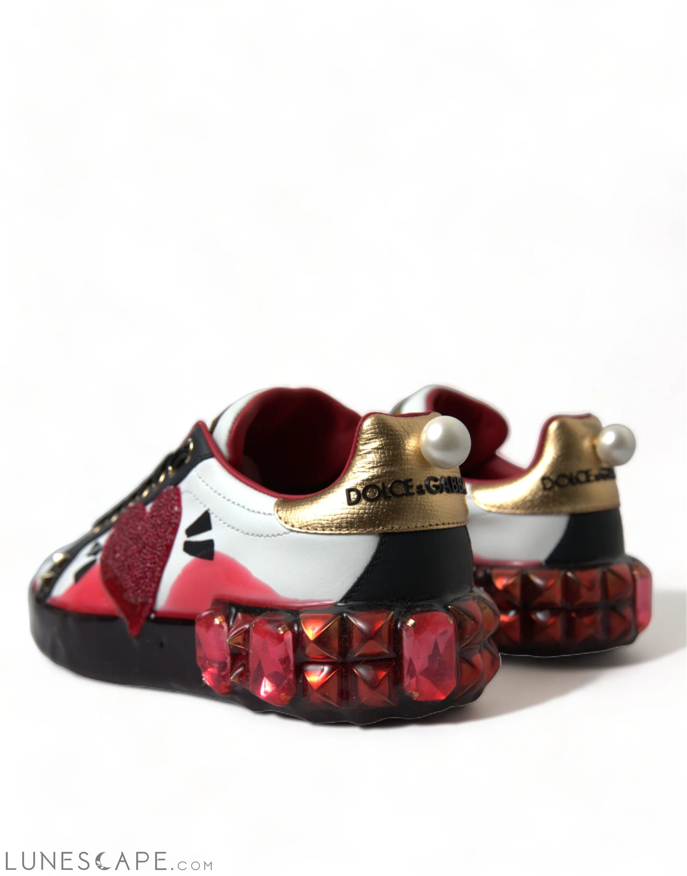 Dolce & Gabbana Elegant Portofino Crystal Sneakers LUNESCAPE