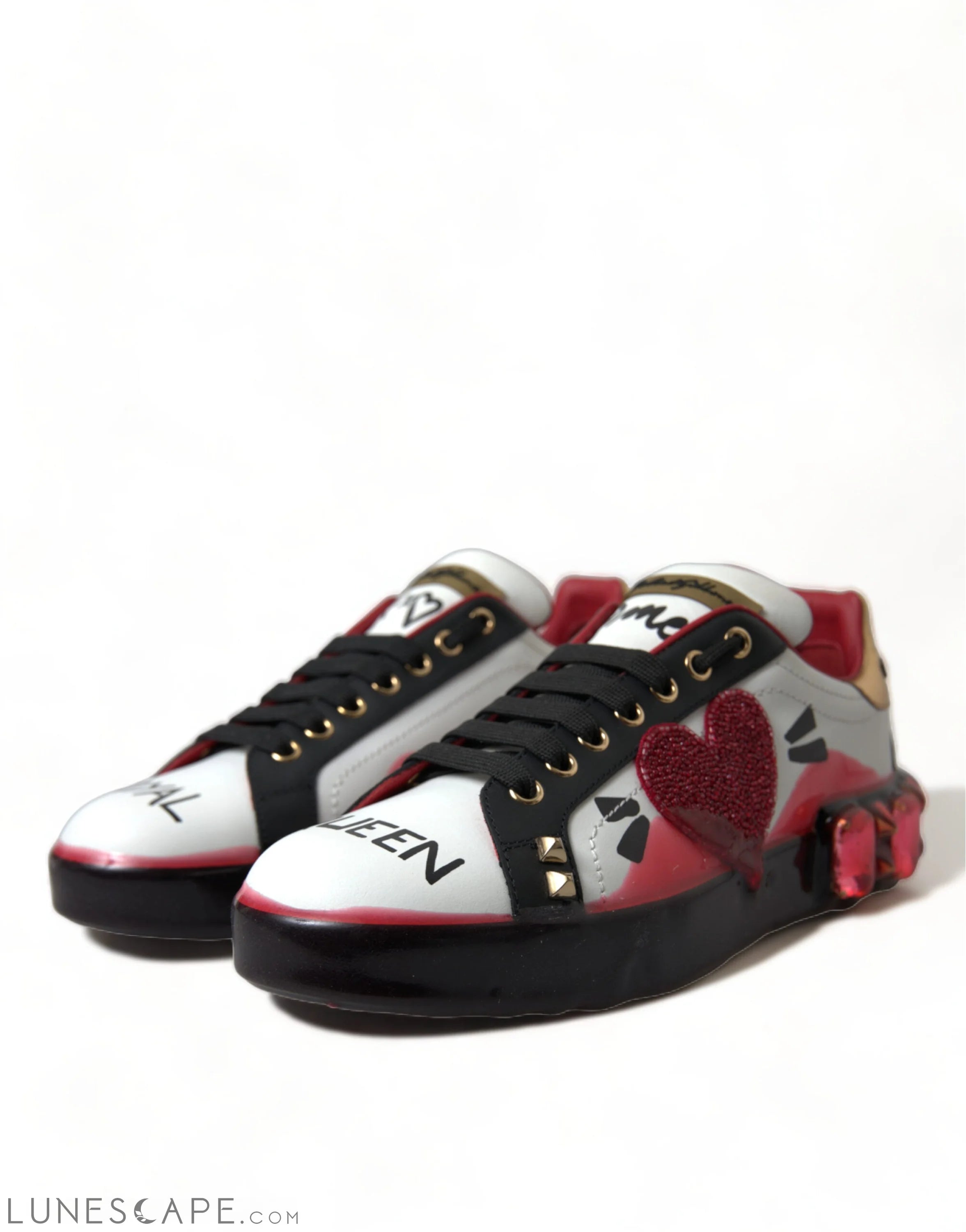 Dolce & Gabbana Elegant Portofino Crystal Sneakers LUNESCAPE