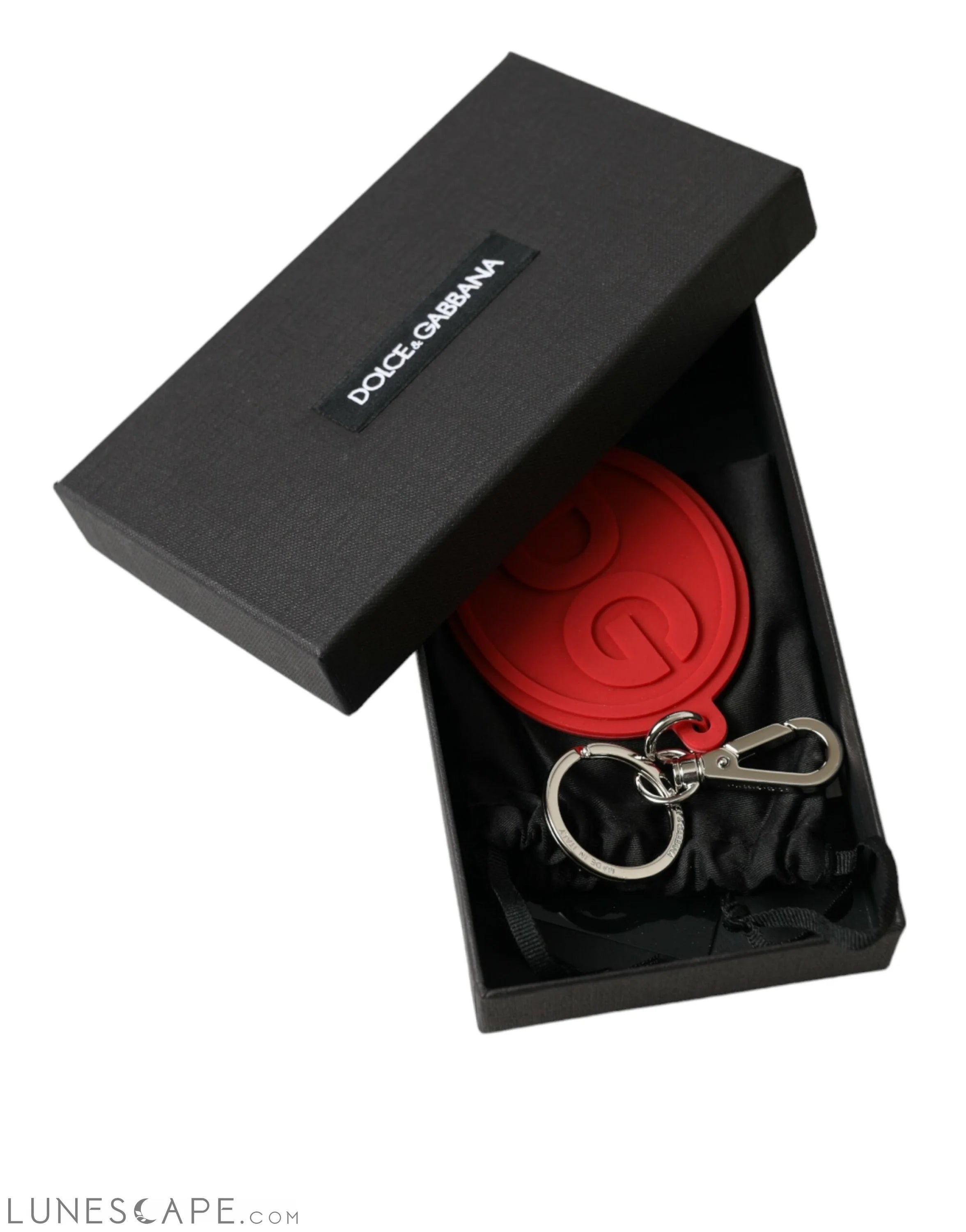 Dolce & Gabbana Elegant Red Trifold Key Holder Case LUNESCAPE