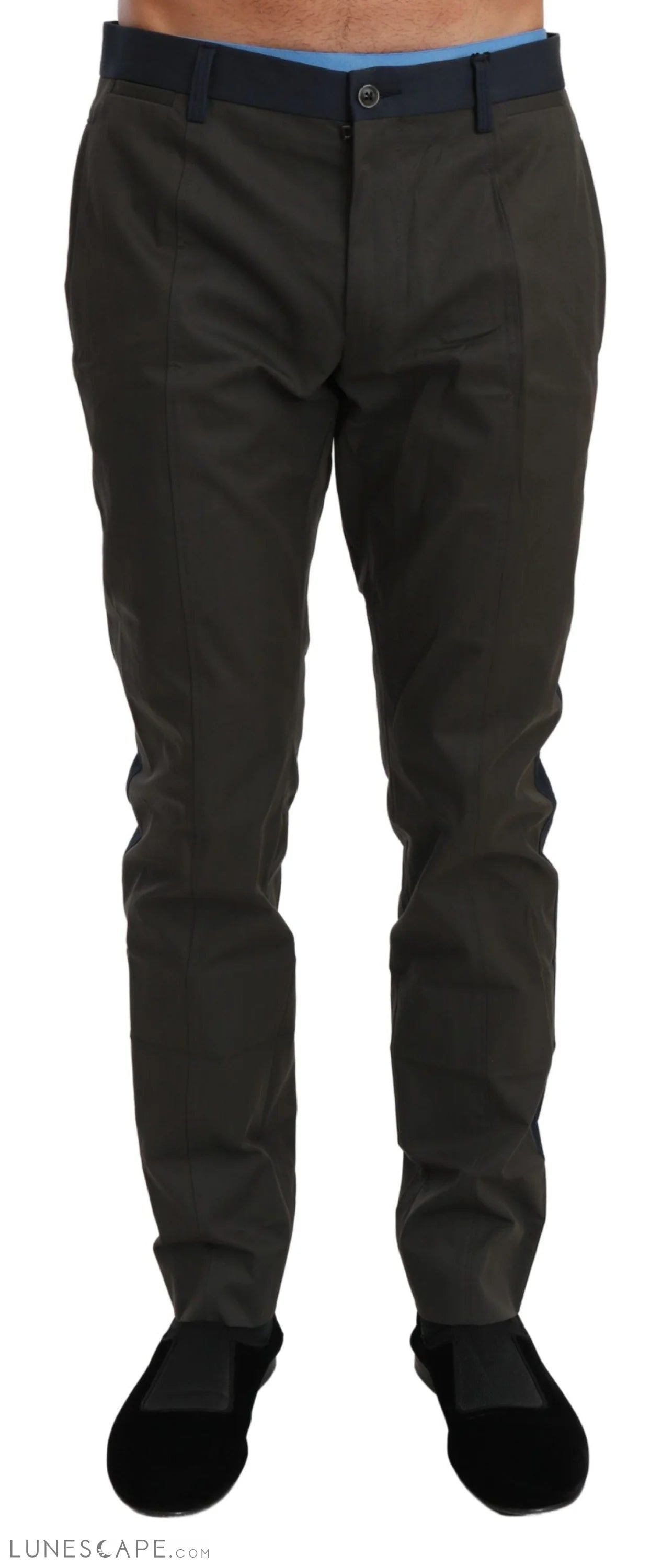 Dolce & Gabbana Elegant Slim Fit Striped Casual Pants LUNESCAPE