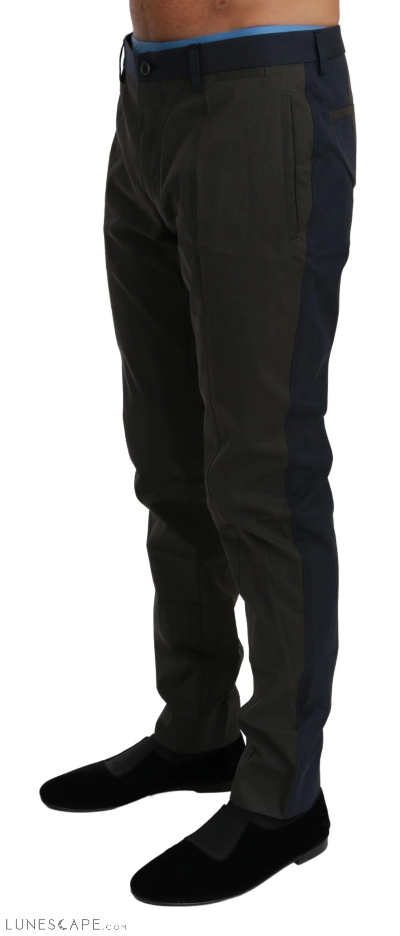 Dolce & Gabbana Elegant Slim Fit Striped Casual Pants LUNESCAPE