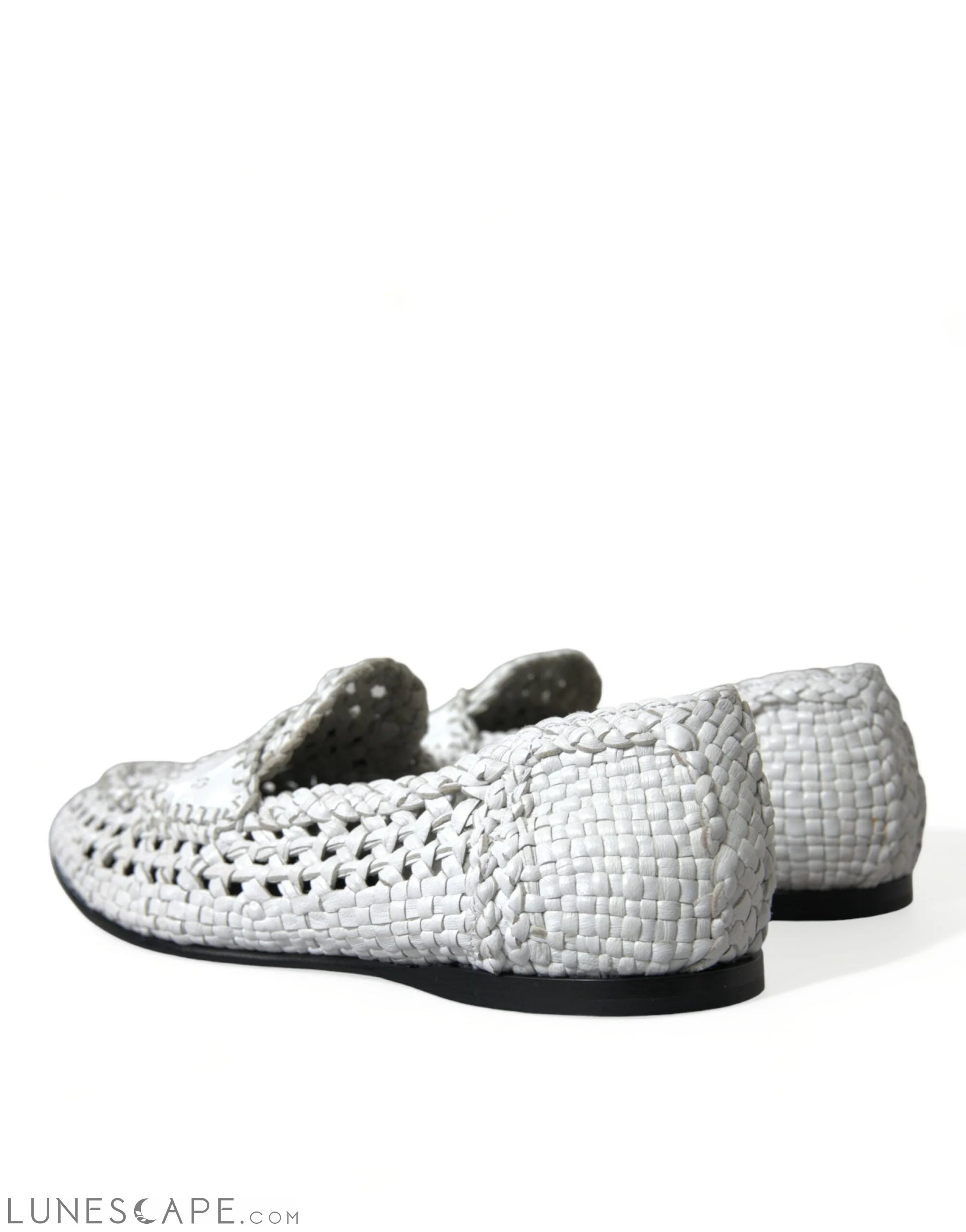 Dolce & Gabbana Elegant White Loafer Slip-Ons LUNESCAPE