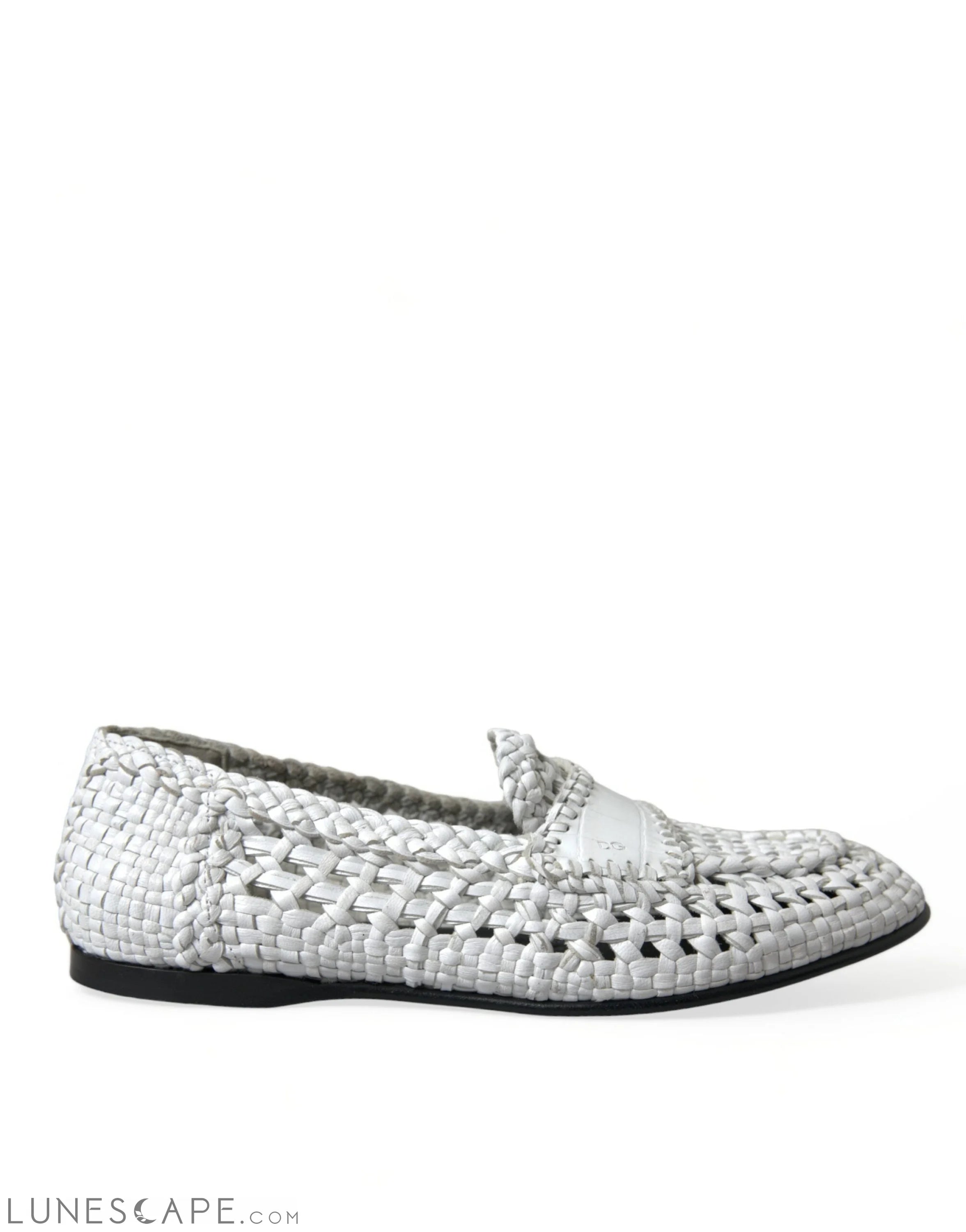Dolce & Gabbana Elegant White Loafer Slip-Ons LUNESCAPE