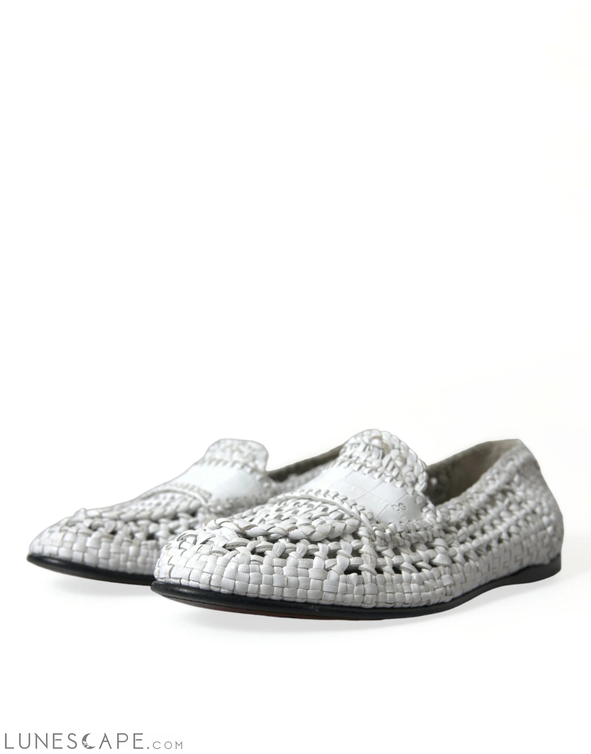 Dolce & Gabbana Elegant White Loafer Slip-Ons LUNESCAPE