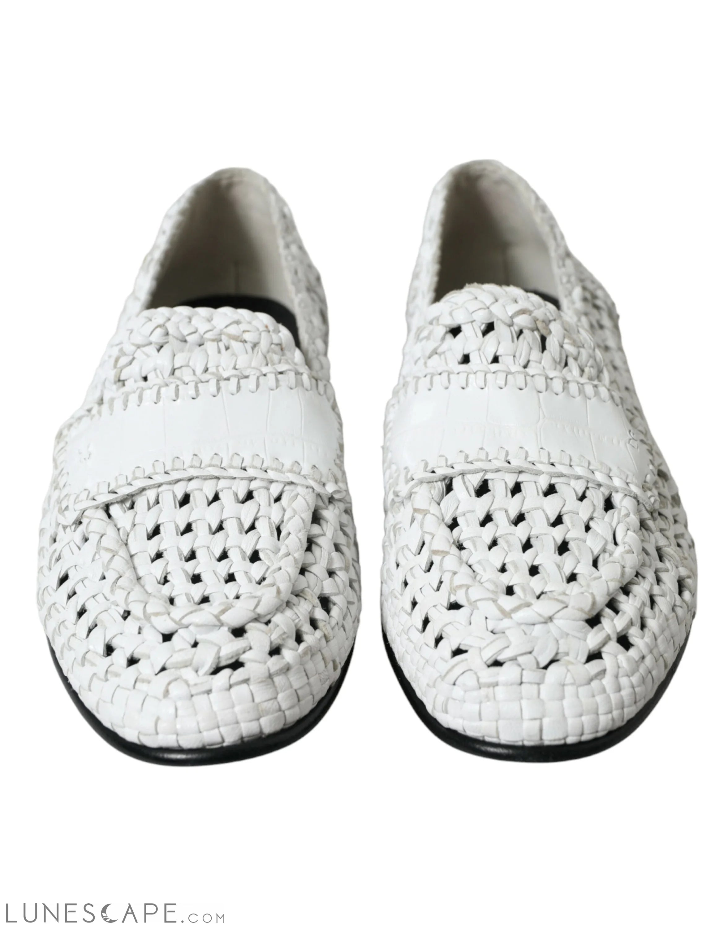 Dolce & Gabbana Elegant White Loafer Slip-Ons LUNESCAPE