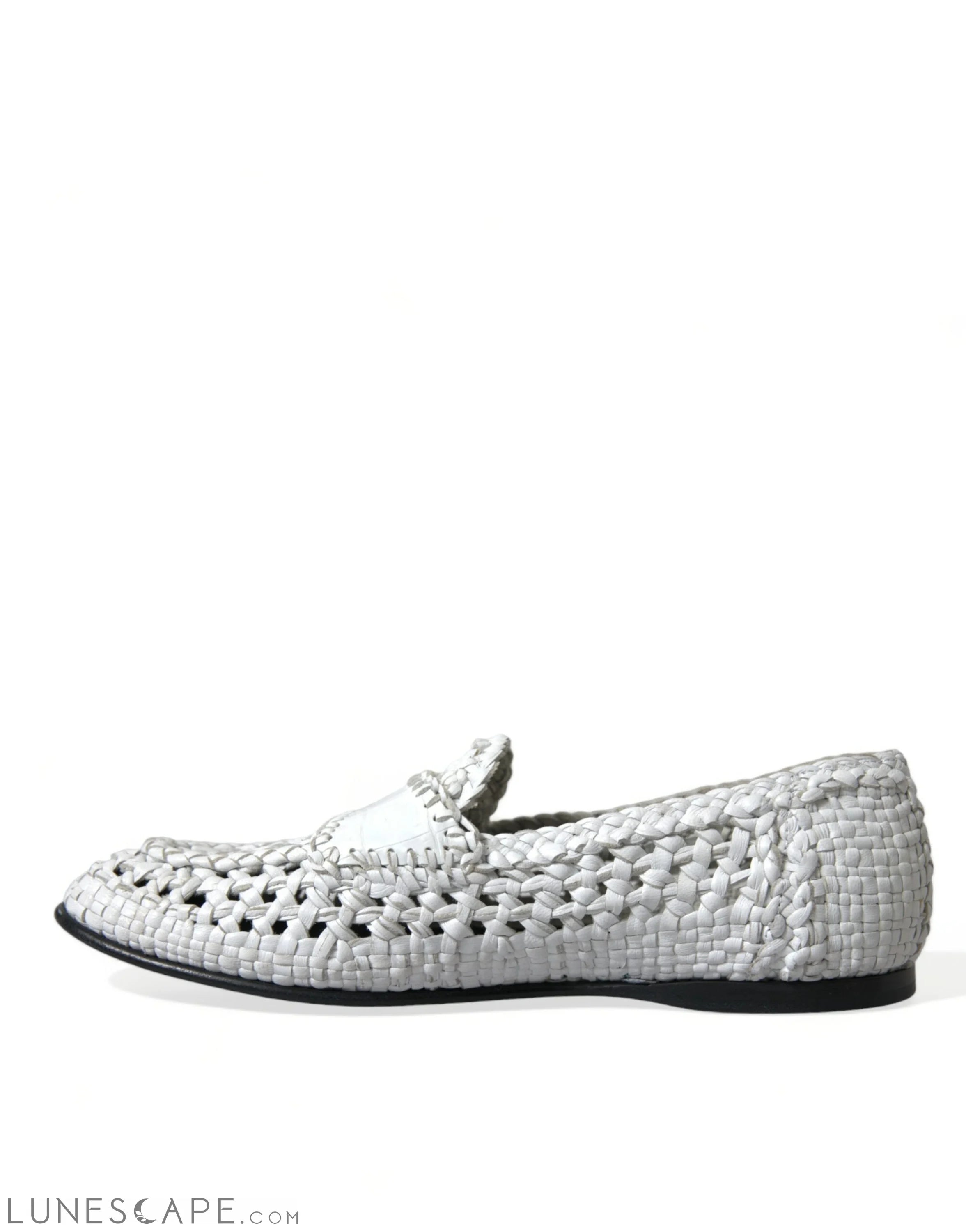 Dolce & Gabbana Elegant White Loafer Slip-Ons LUNESCAPE