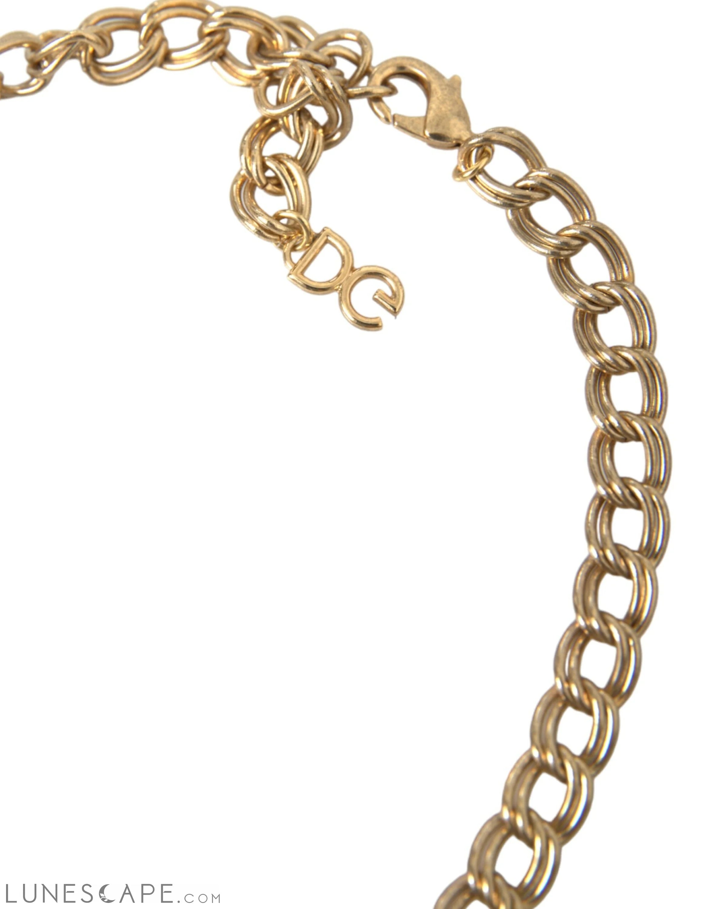 Dolce & Gabbana Gold Chain Rose Cross Strawberry Star Pendant Necklace LUNESCAPE