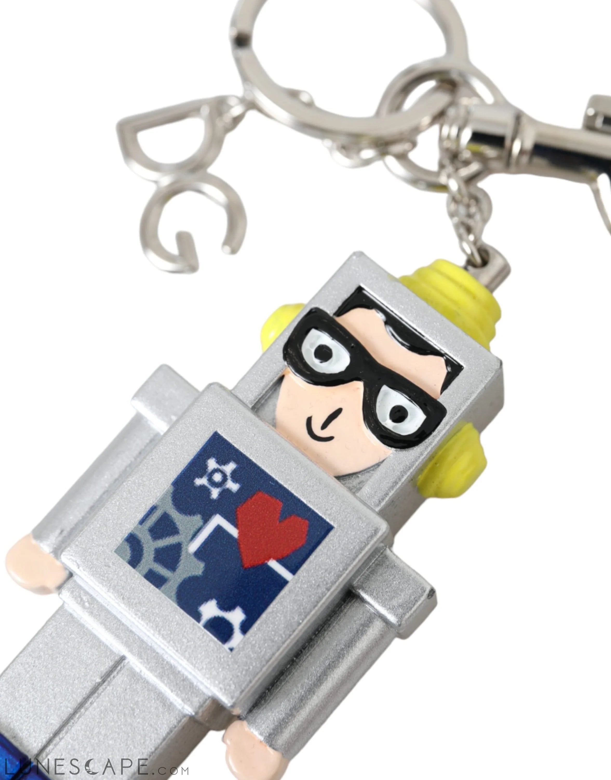 Dolce & Gabbana Multicolor Astronaut Space Metal Logo Keyring Keychain LUNESCAPE