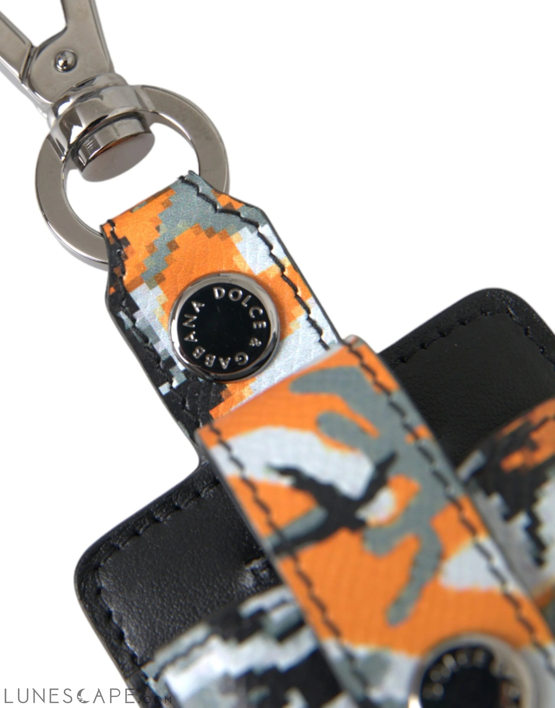 Dolce & Gabbana Multicolor Camouflage Print Leather Metal Airpods Case LUNESCAPE
