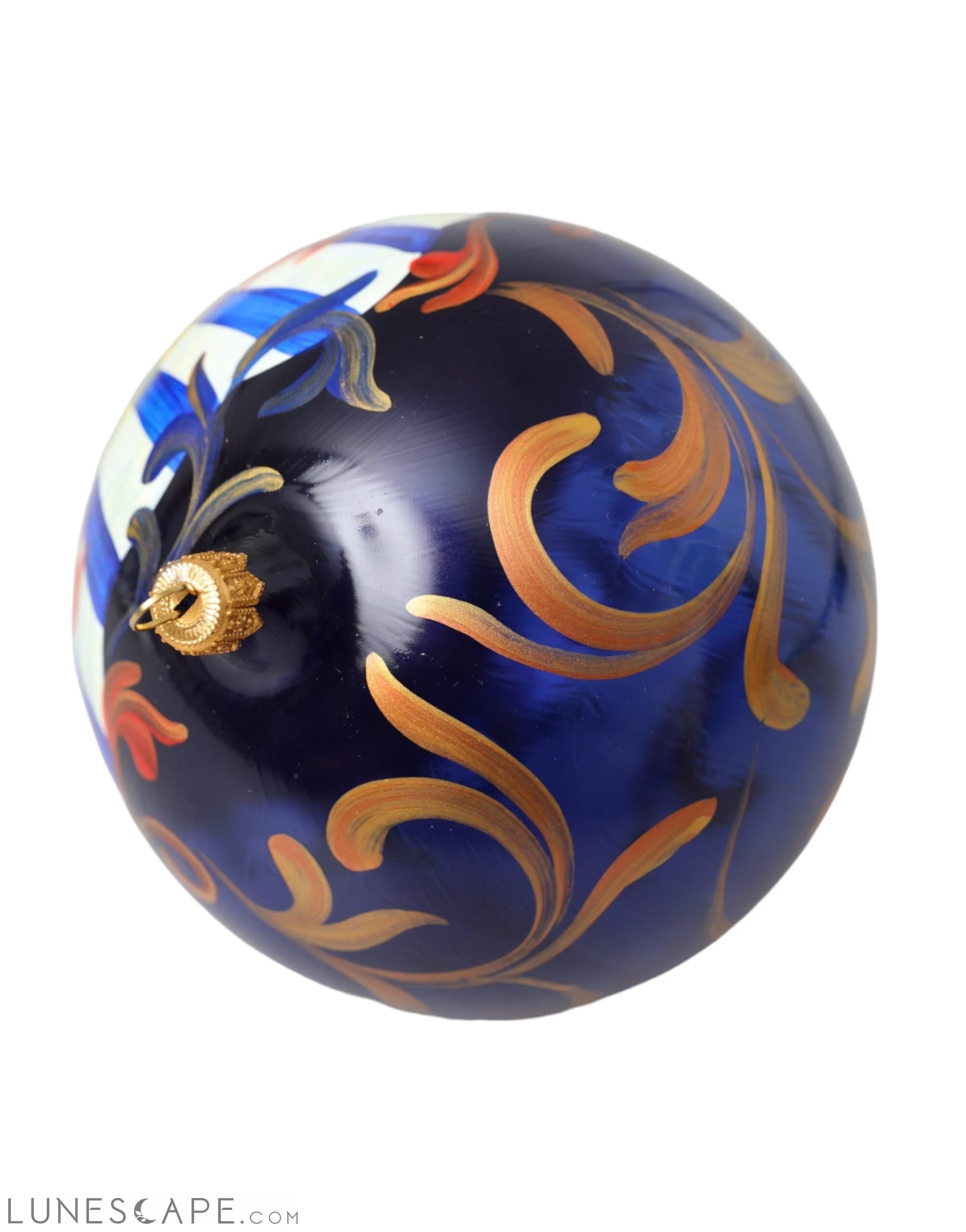 Dolce & Gabbana Multicolor Carretto Print Round Ornament Christmas Ball LUNESCAPE