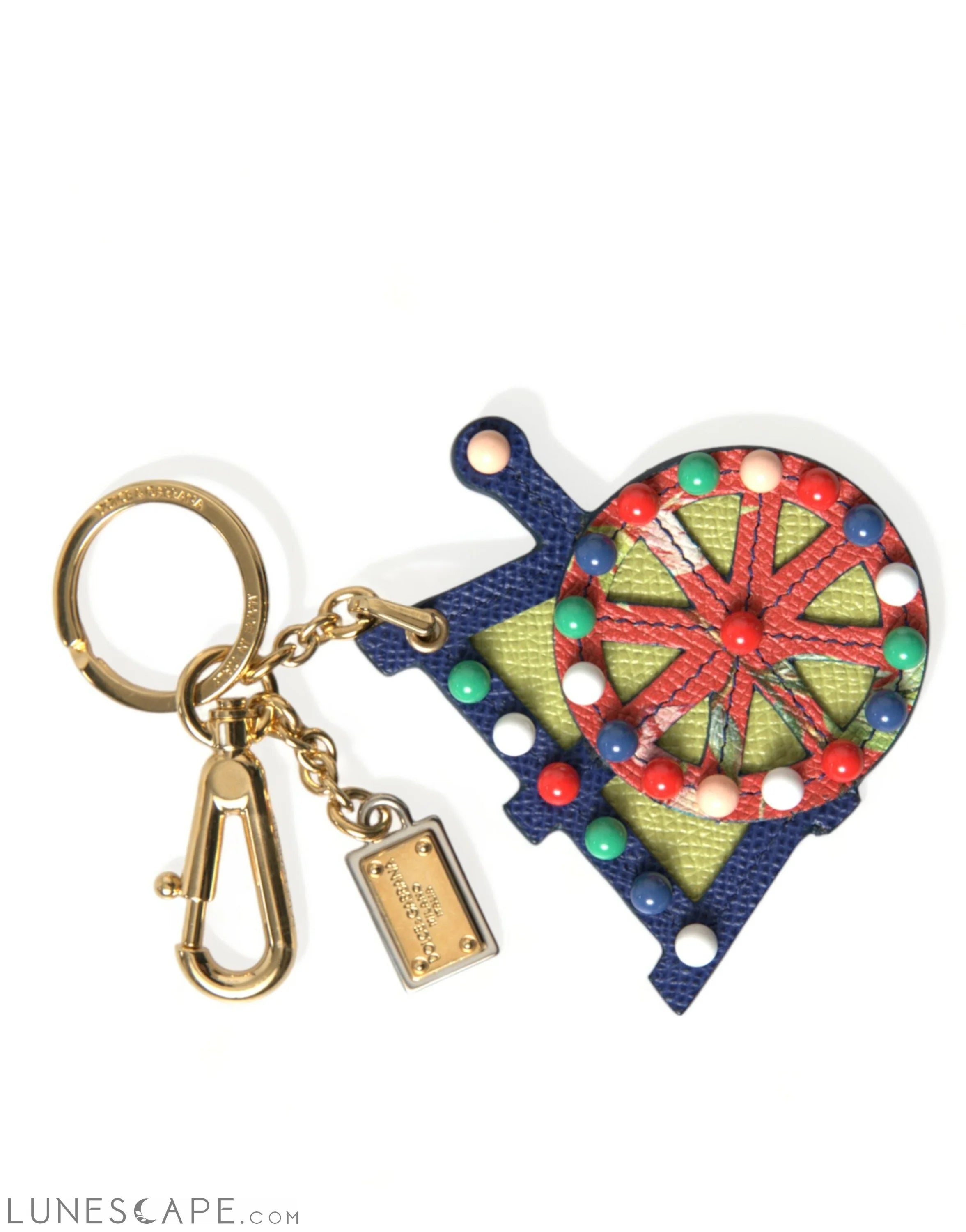 Dolce & Gabbana Multicolor Cellulose Designer Keychain LUNESCAPE