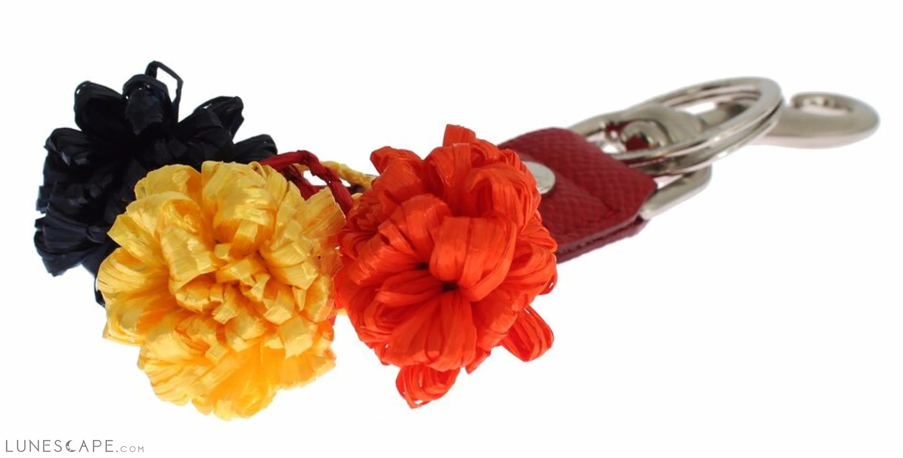 Dolce & Gabbana Multicolor Sicily Raffia Leather Keychain LUNESCAPE