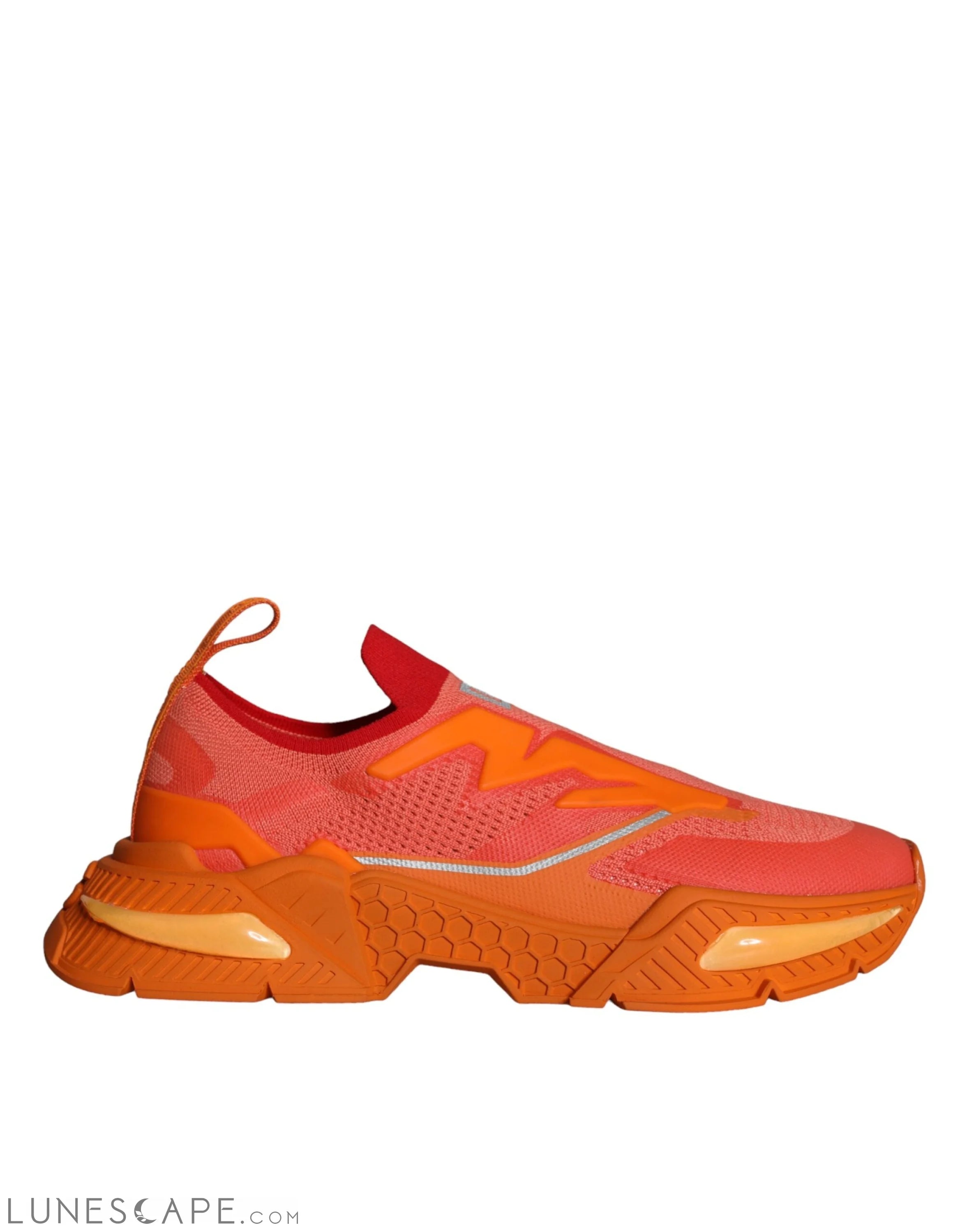 Dolce & Gabbana Orange Airmaster Low Top Men Sneakers Shoes LUNESCAPE