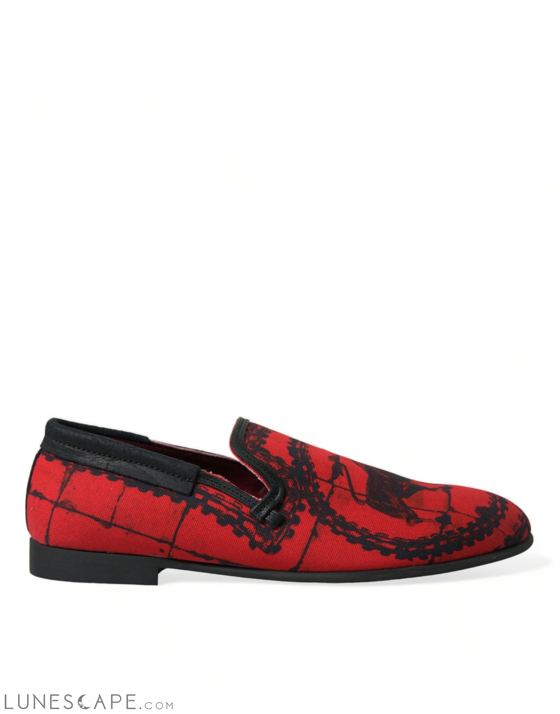 Dolce & Gabbana Torero-Inspired Luxe Red & Black Loafers LUNESCAPE